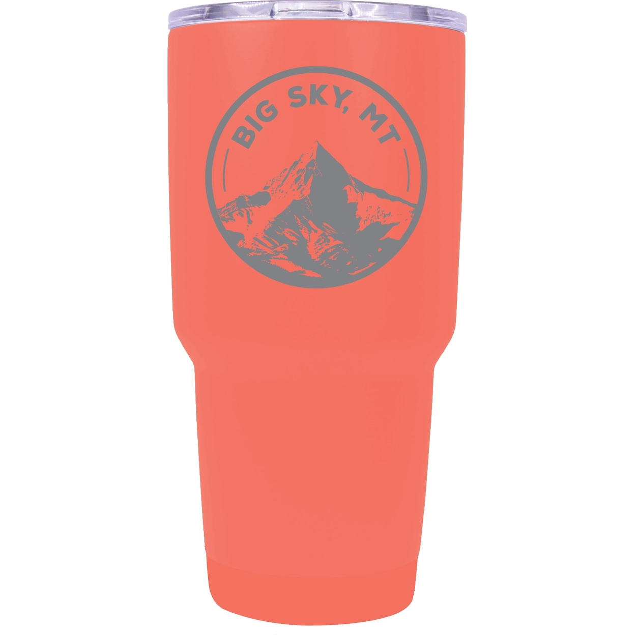 Big Sky Montana Souvenir 24 Oz Engraved Insulated Stainless Steel Tumbler - Coral,,4-Pack