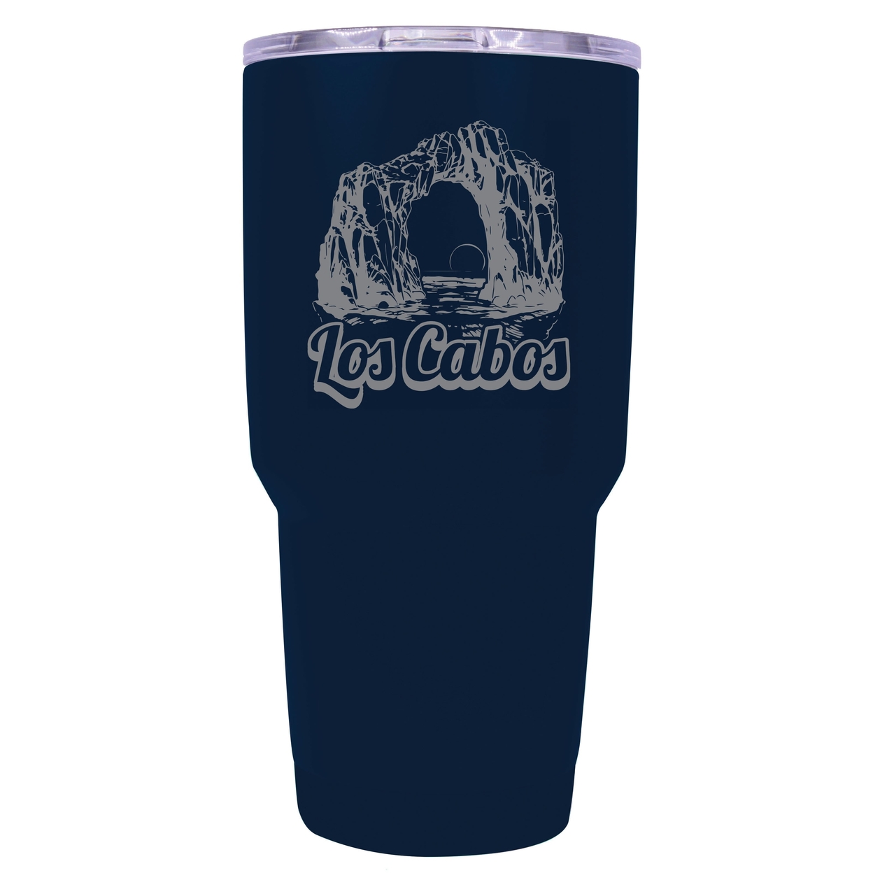 Los Cabos Mexico Souvenir 24 Oz Engraved Insulated Stainless Steel Tumbler - Navy,,4-Pack