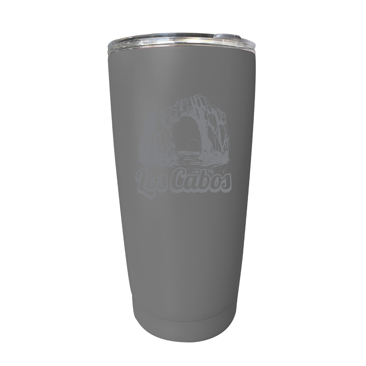 Los Cabos Mexico Souvenir 16 Oz Engraved Stainless Steel Insulated Tumbler - Gray,,2-Pack