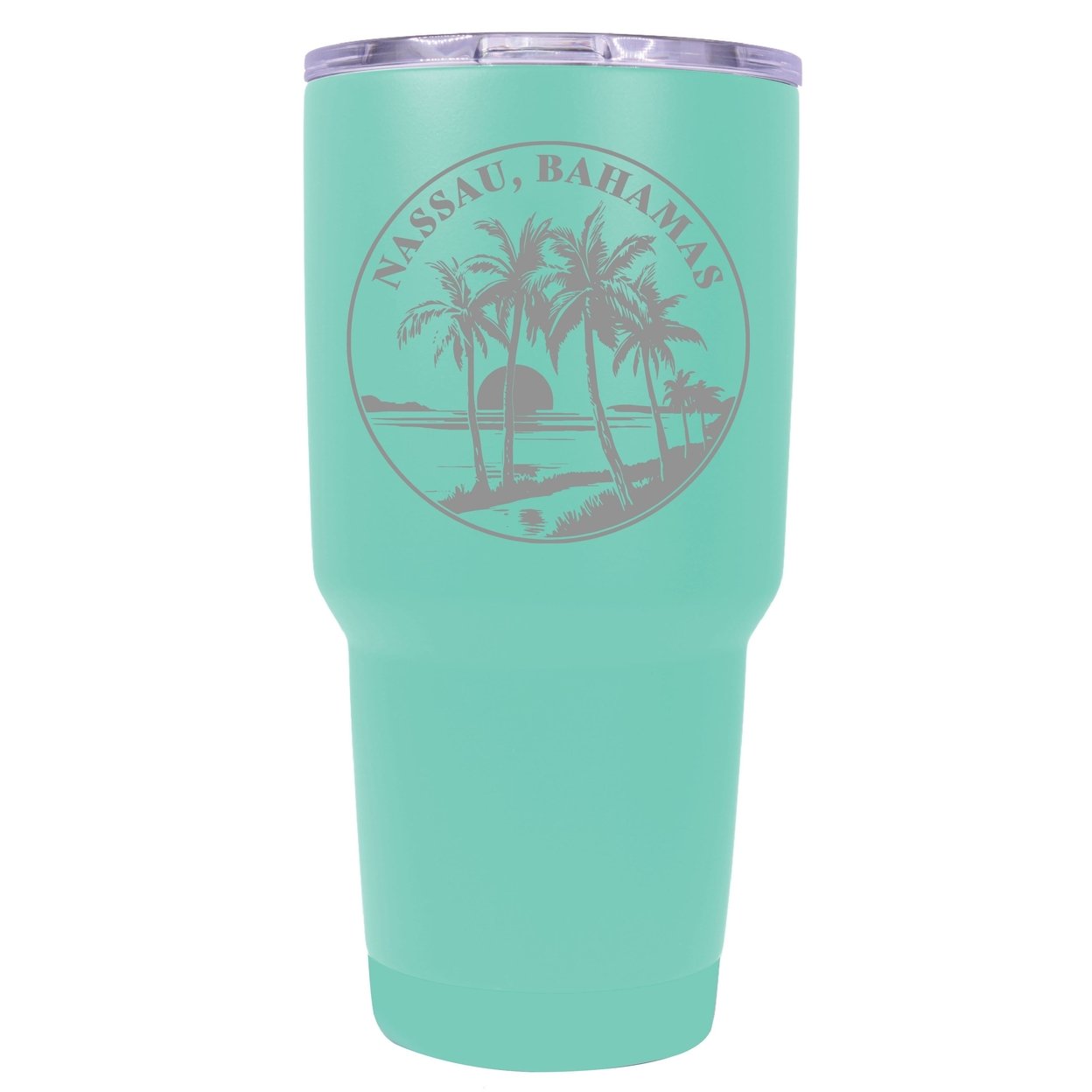 Nassau The Bahamas Souvenir 24 Oz Engraved Insulated Stainless Steel Tumbler - Red,,2-Pack