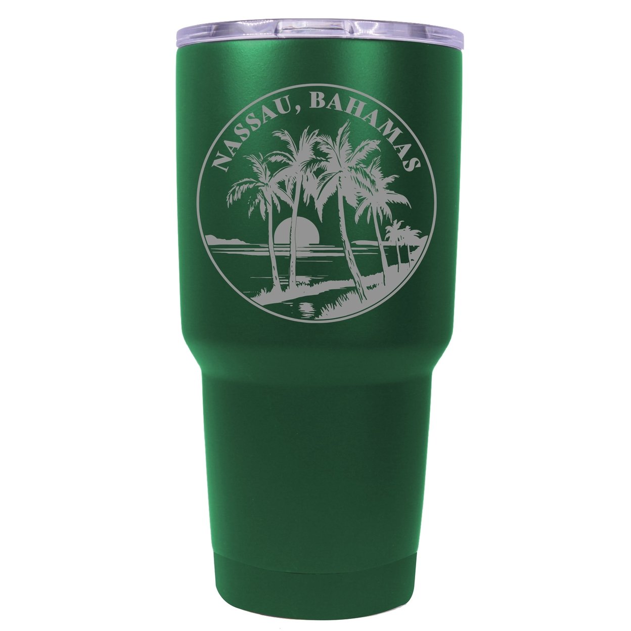 Nassau The Bahamas Souvenir 24 Oz Engraved Insulated Stainless Steel Tumbler - Green,,2-Pack