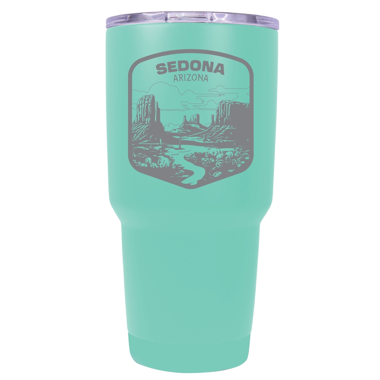 Sedona Arizona Souvenir 24 Oz Engraved Insulated Stainless Steel Tumbler - Red,,4-Pack