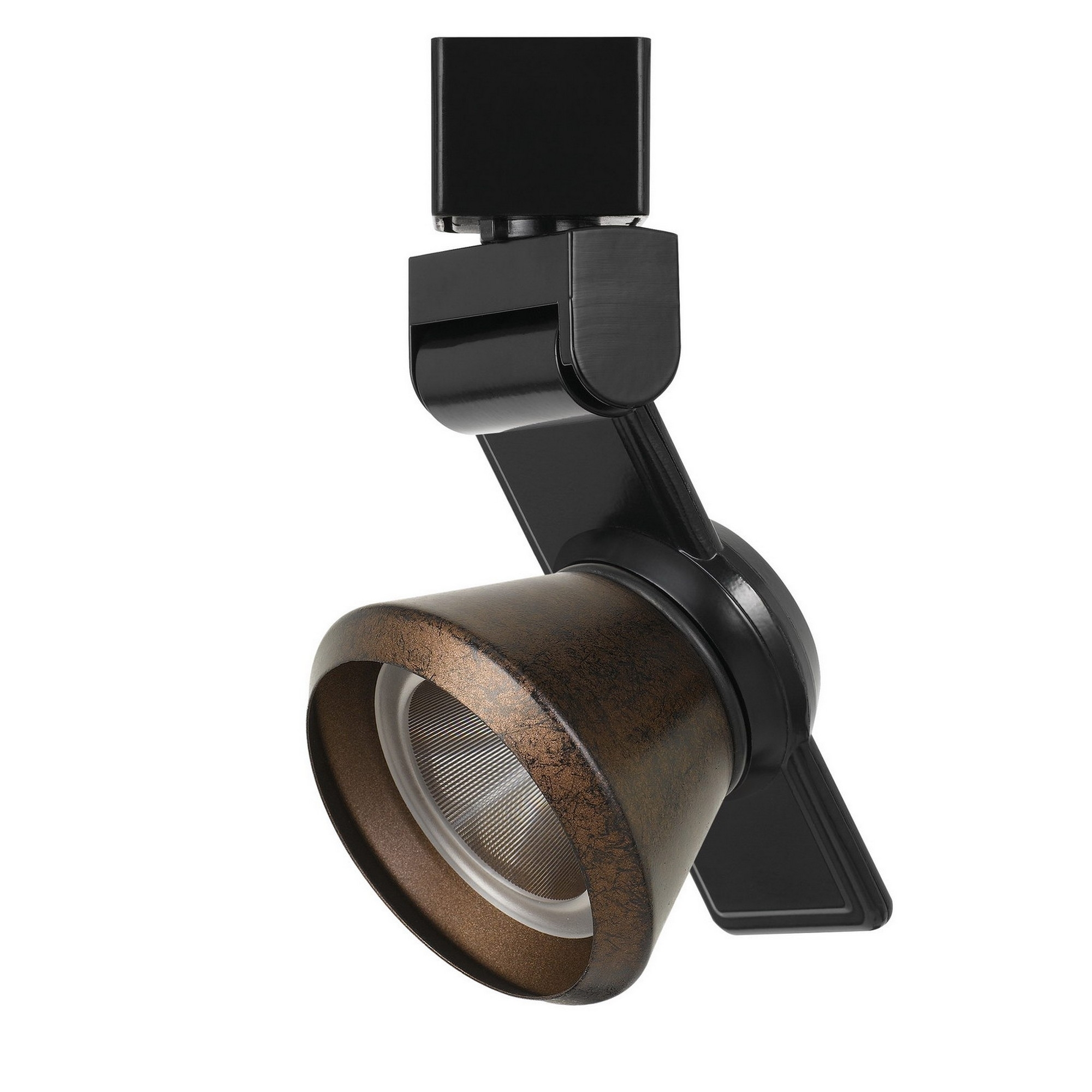 12W Integrated LED Metal Track Fixture, Cone Shade Head, Dark Bronze