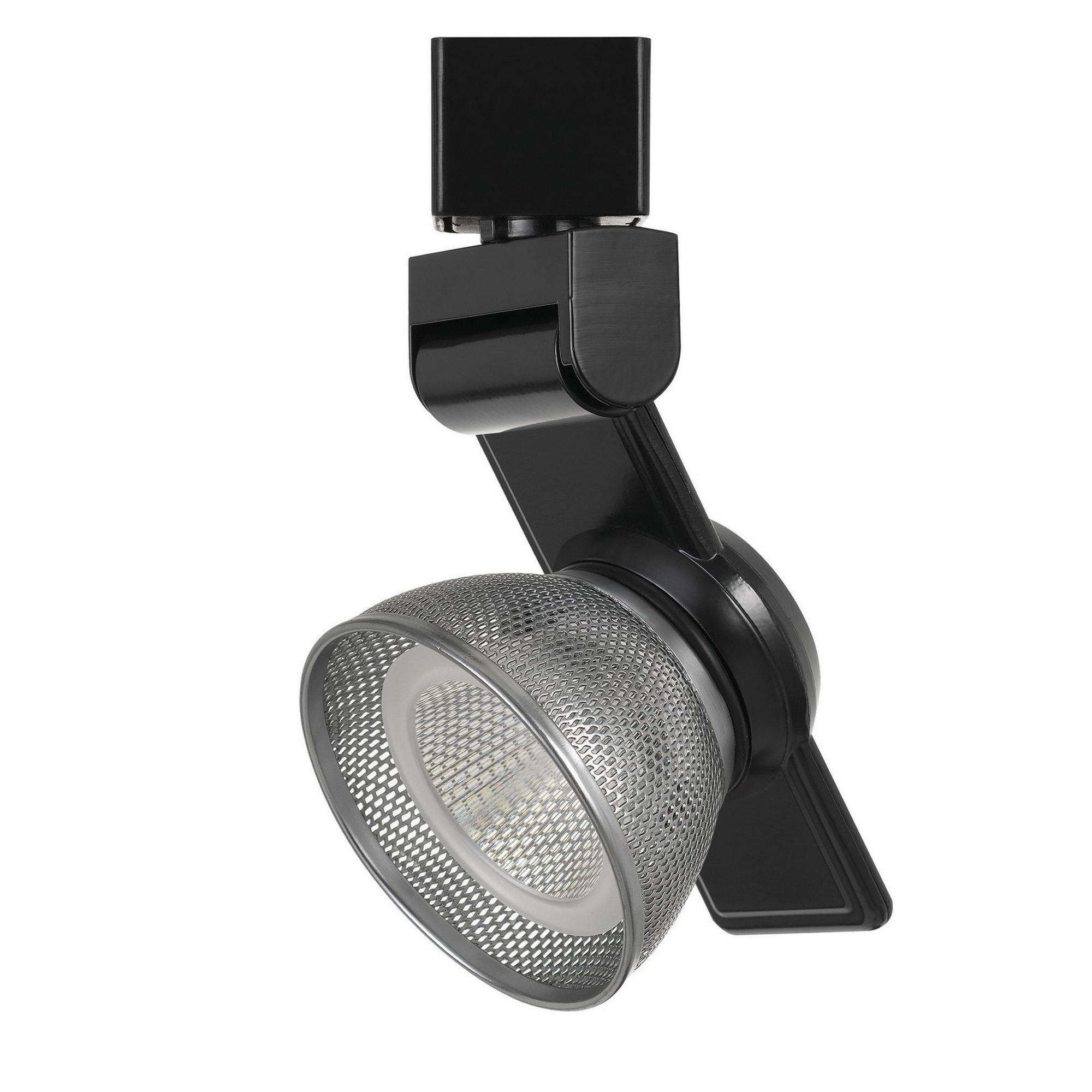 12W Integrated LED Metal Track Fixture, Mesh Shade, Black, Silver