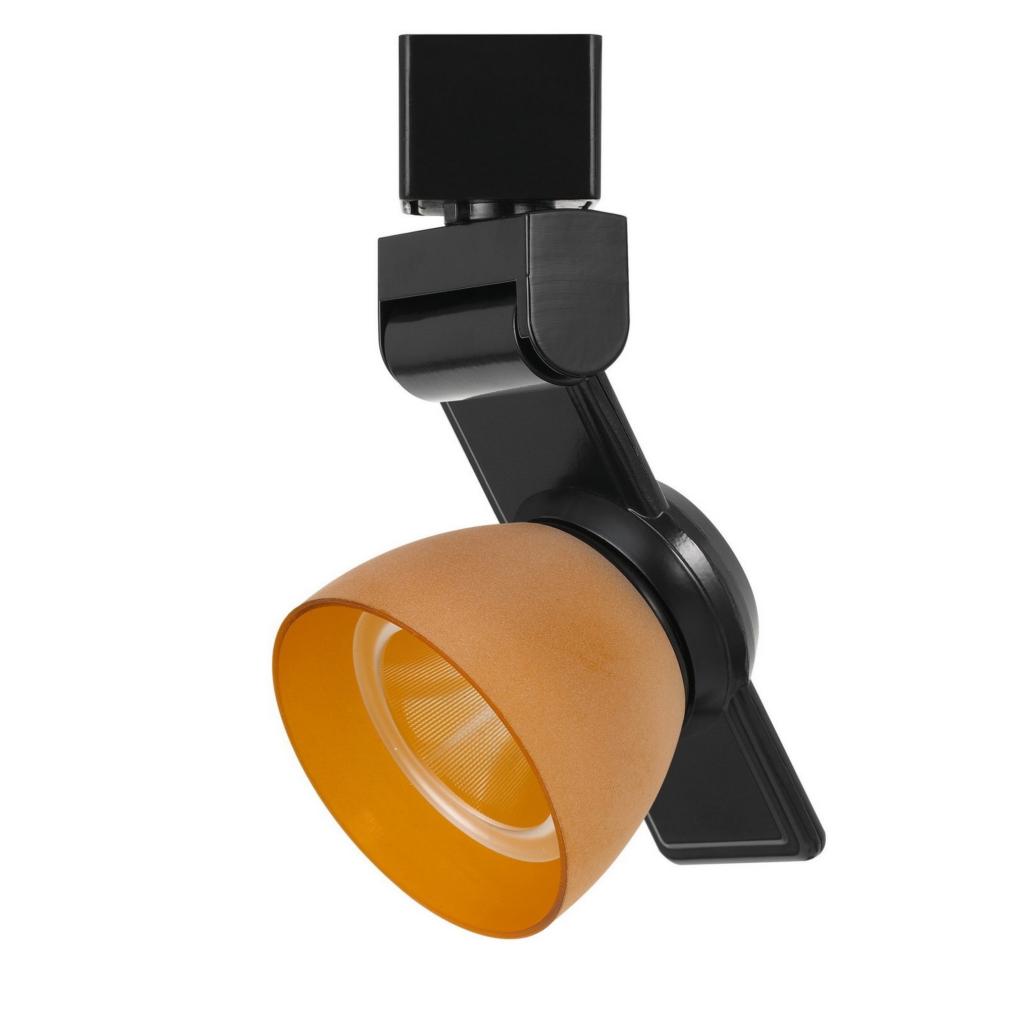 12W Integrated LED Track Fixture, Polycarbonate Shade, Black, Orange