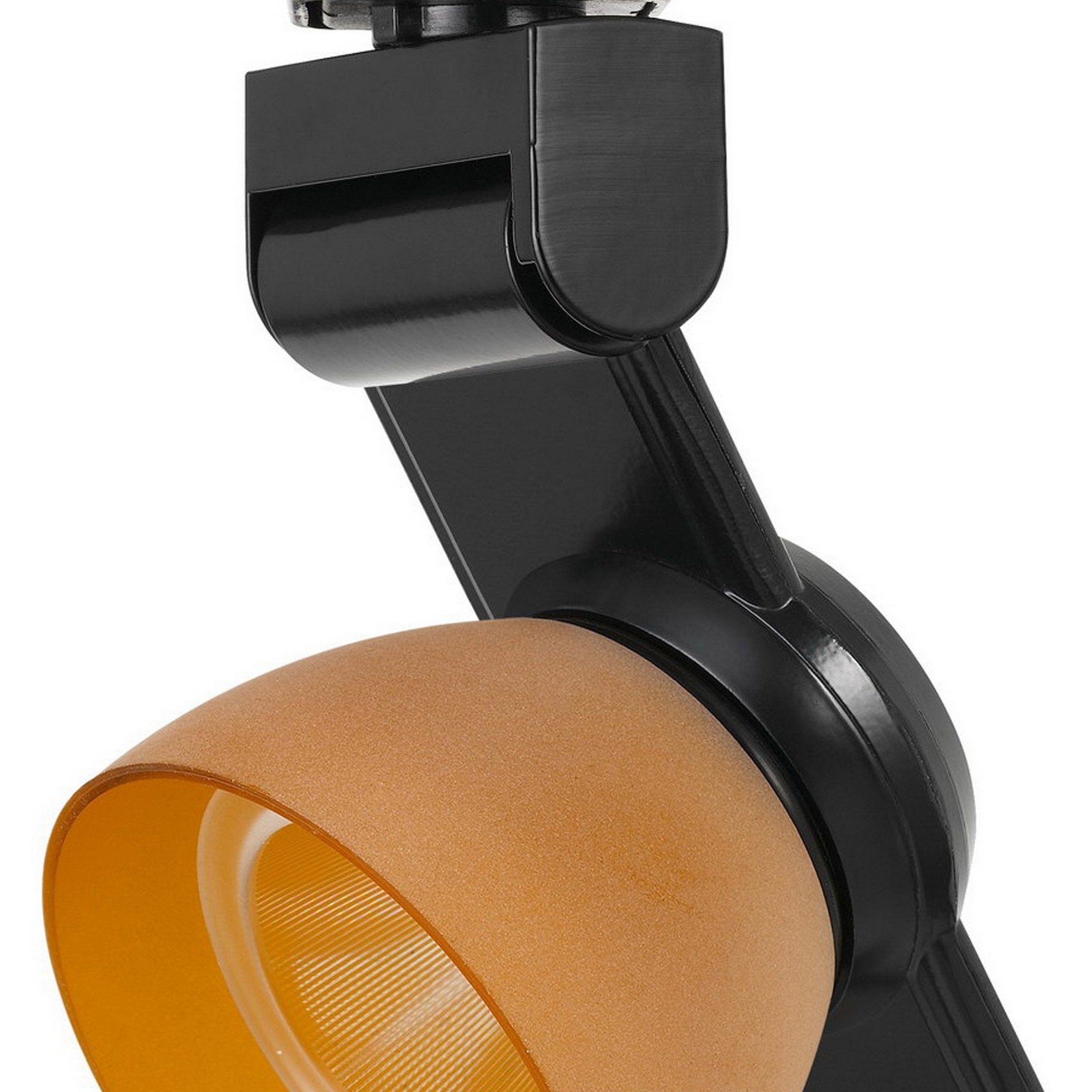 12W Integrated LED Track Fixture, Polycarbonate Shade, Black, Orange