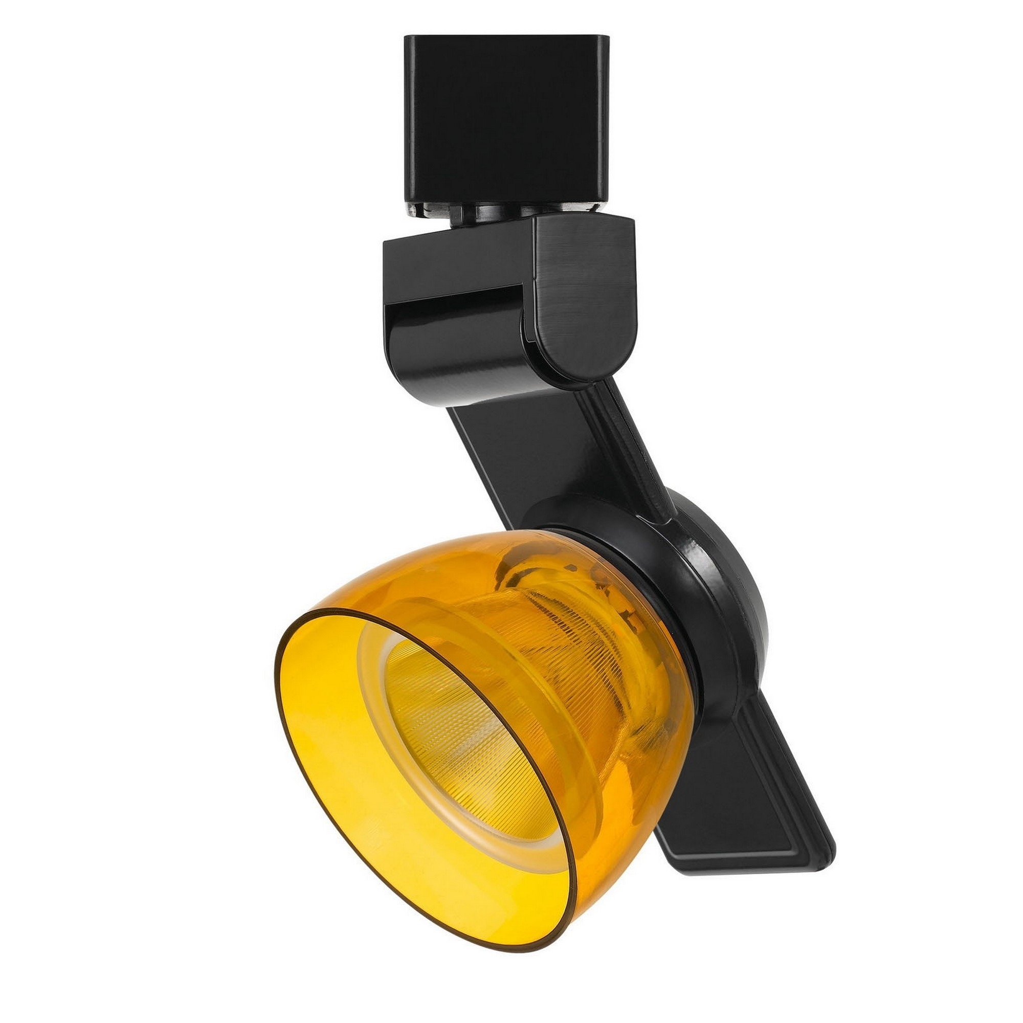 12W Integrated LED Track Fixture With Polycarbonate Head, Black, Yellow