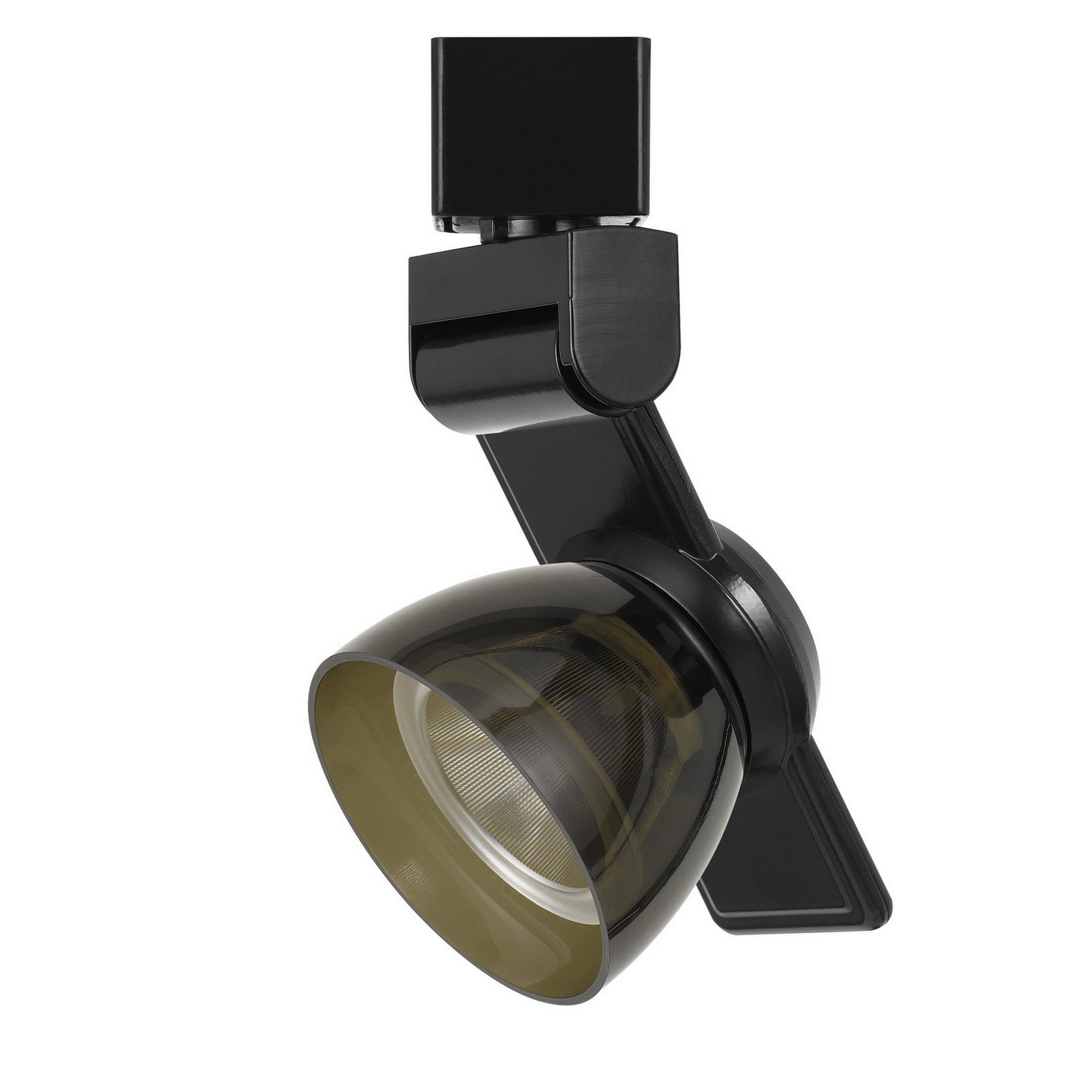 12W Integrated LED Track Fixture With Polycarbonate Head, Clear Black