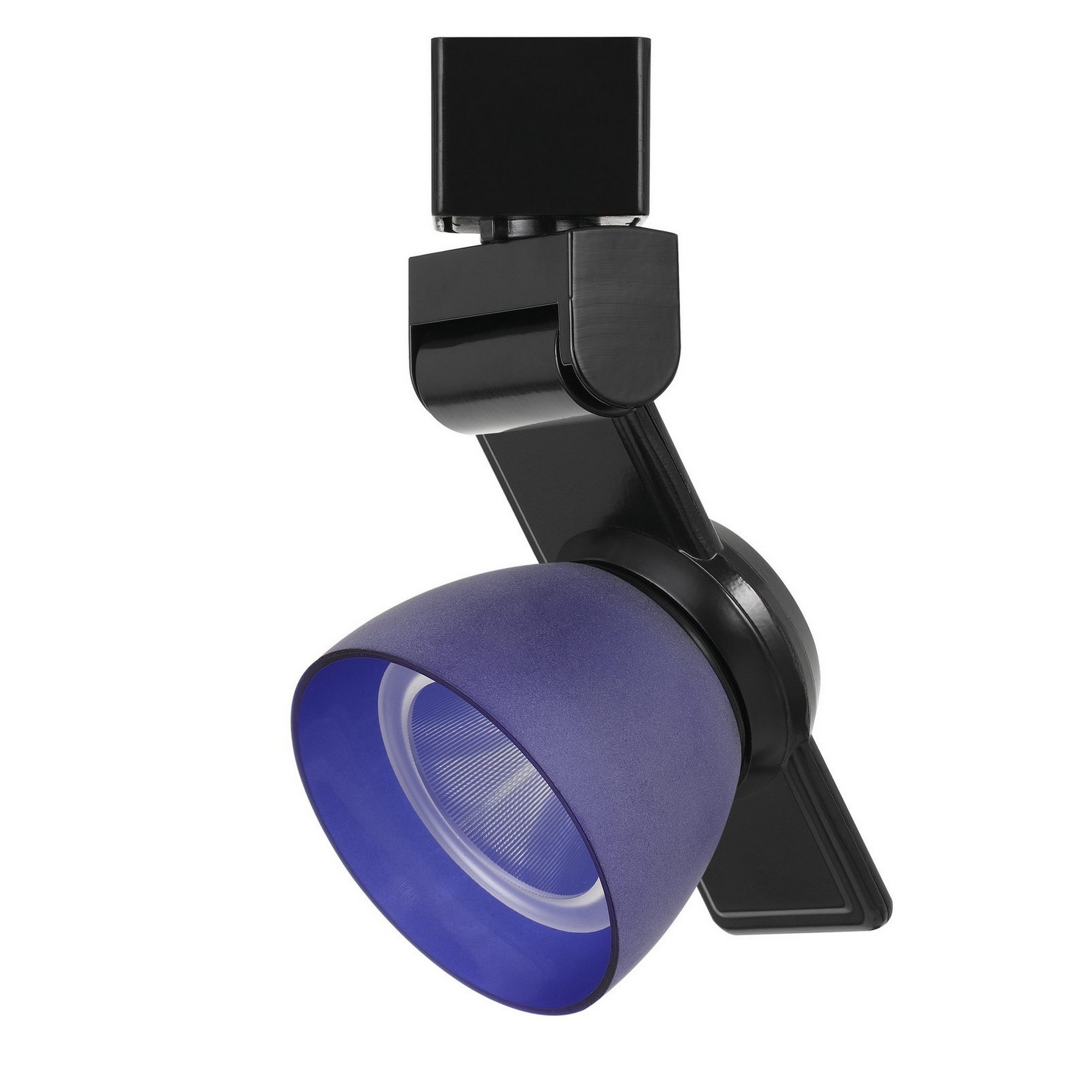 12W Integrated Metal Polycarbonate LED Track Fixture, Black And Blue