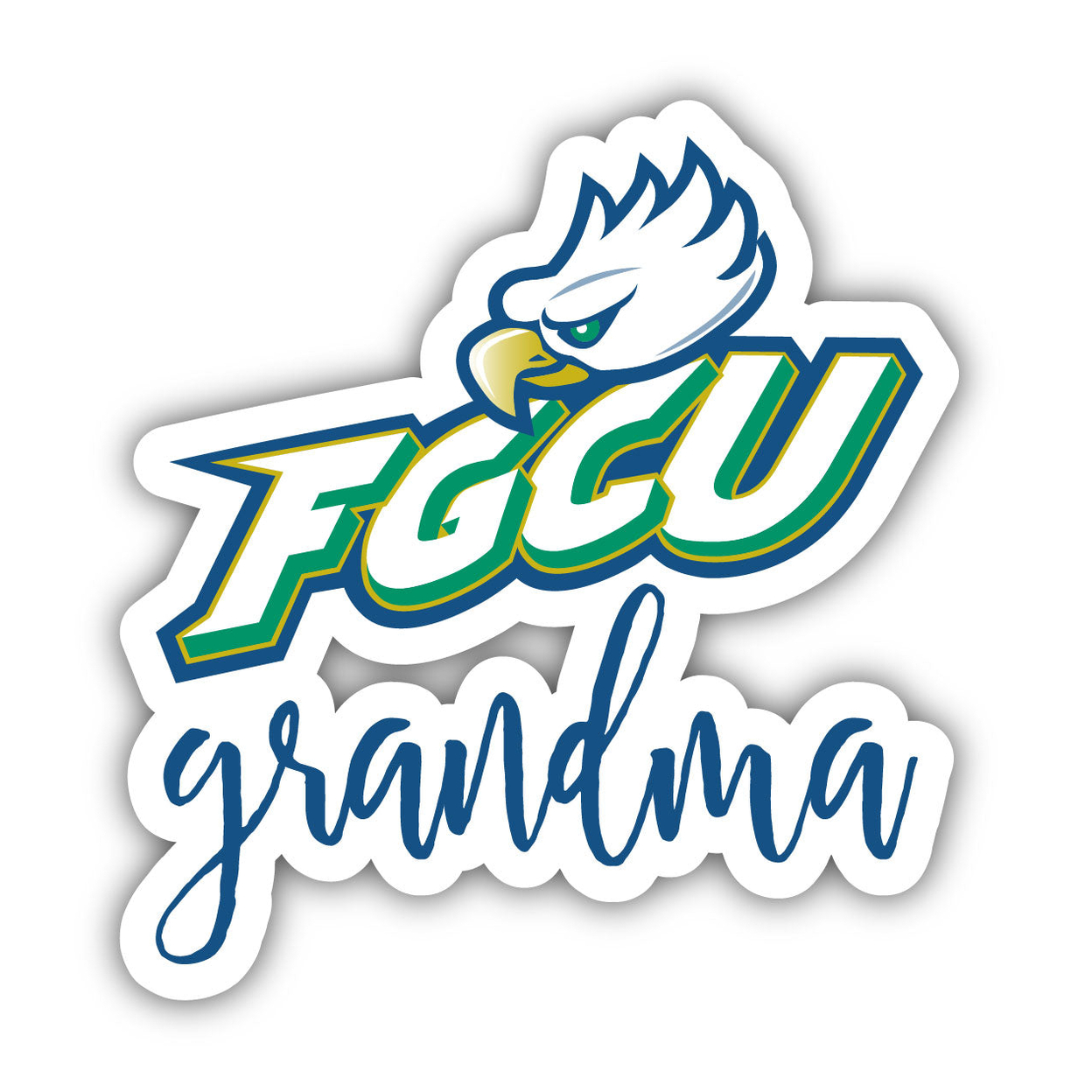 Florida Gulf Coast Eagles 4 Inch Proud Grandma Magnet