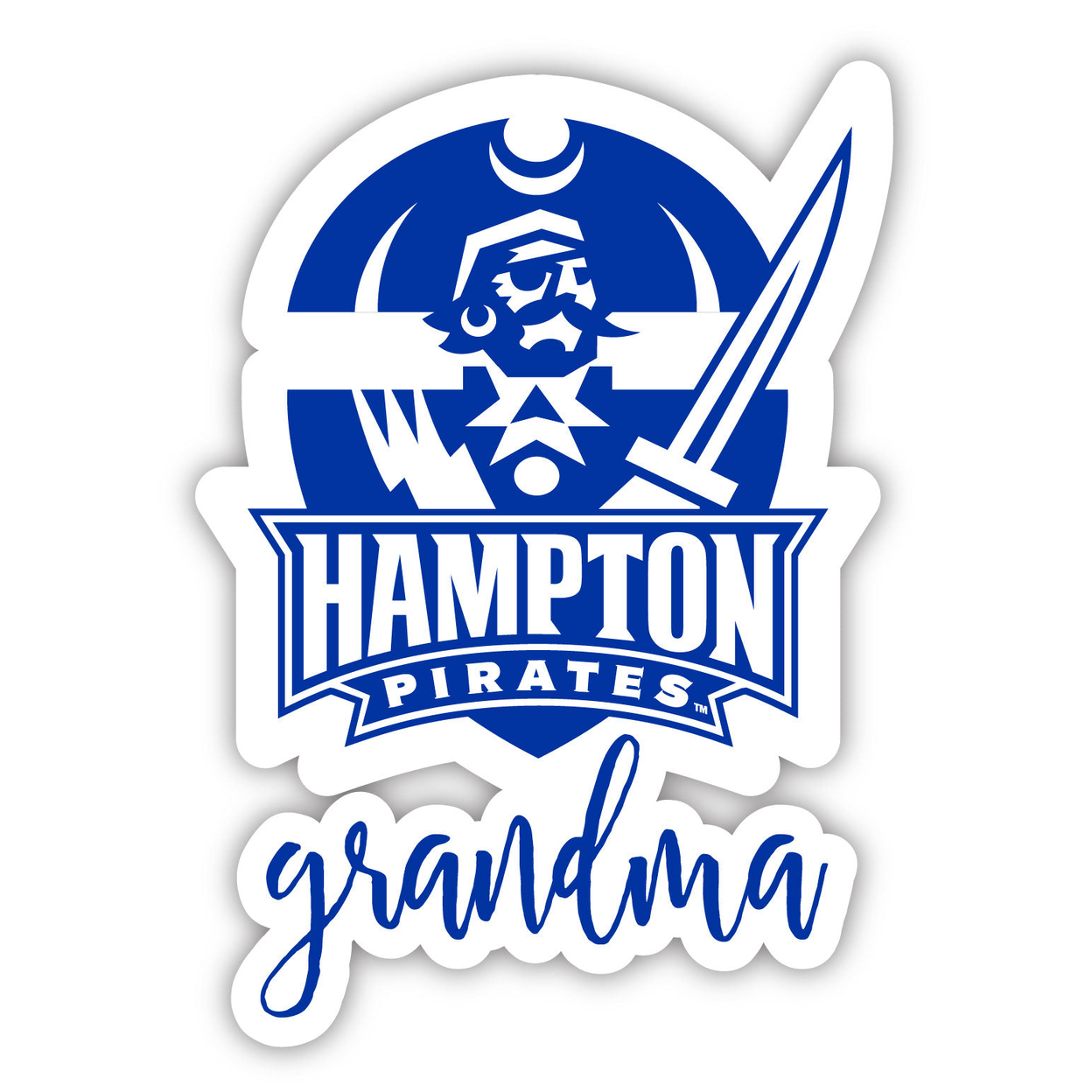 Hampton University 4 Inch Proud Grandma Magnet