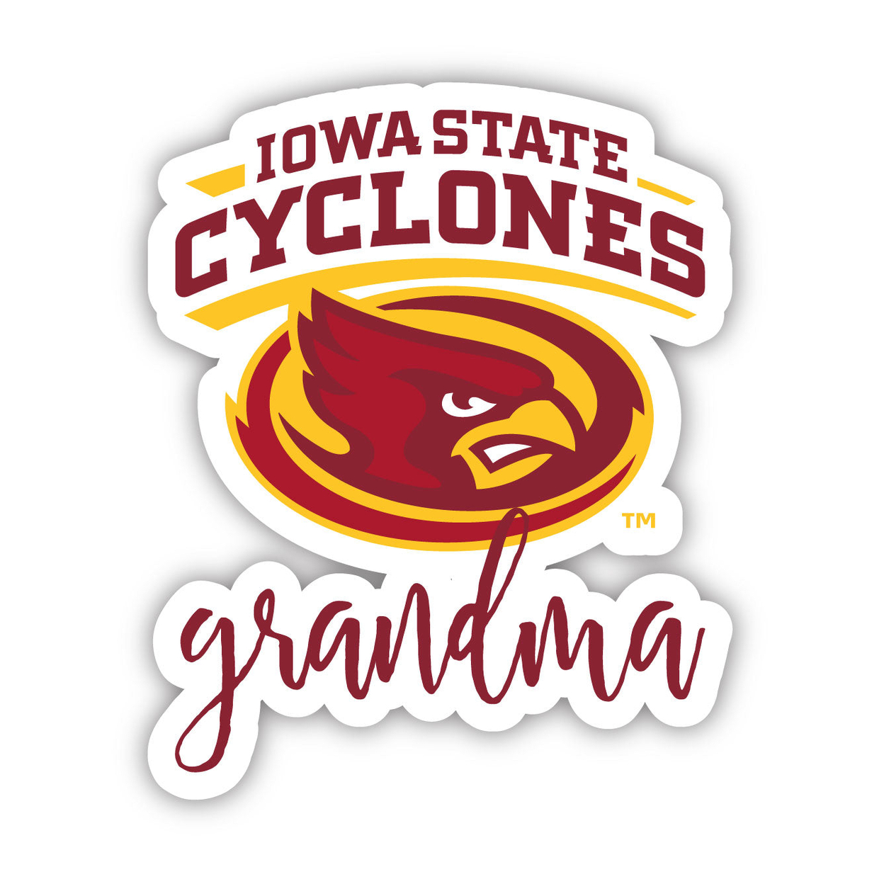 Iowa State Cyclones 4 Inch Proud Grand Mom Magnet