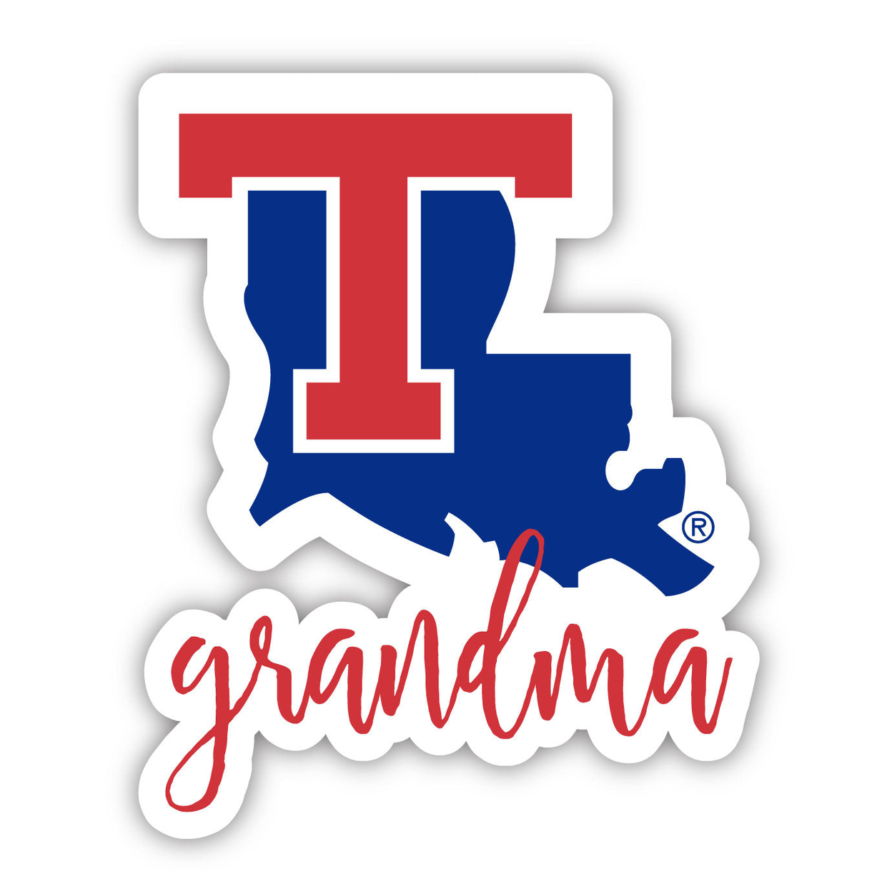 Louisiana Tech Bulldogs 4 Inch Proud Grandma Magnet
