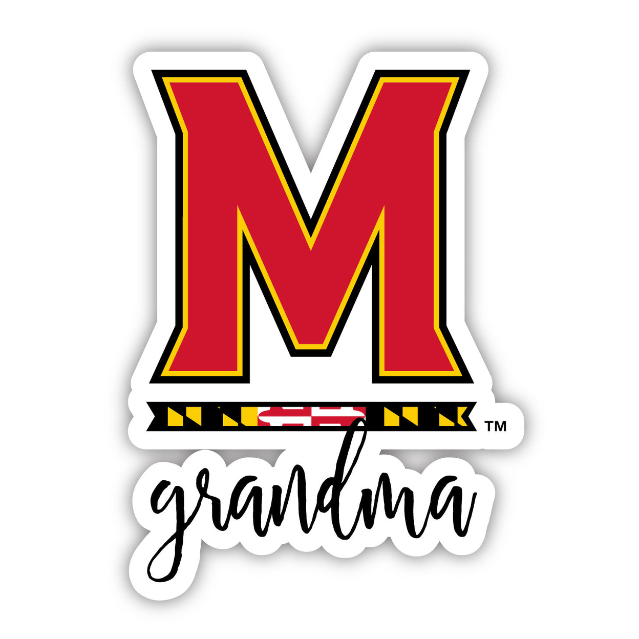Maryland Terrapins 4 Inch Proud Grand Mom Magnet