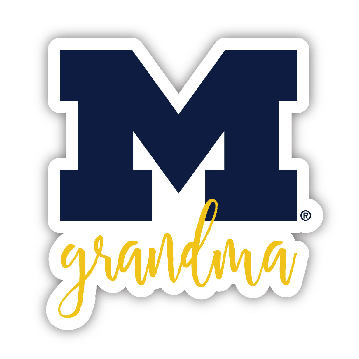 Michigan Wolverines 4 Inch Proud Grandma Magnet