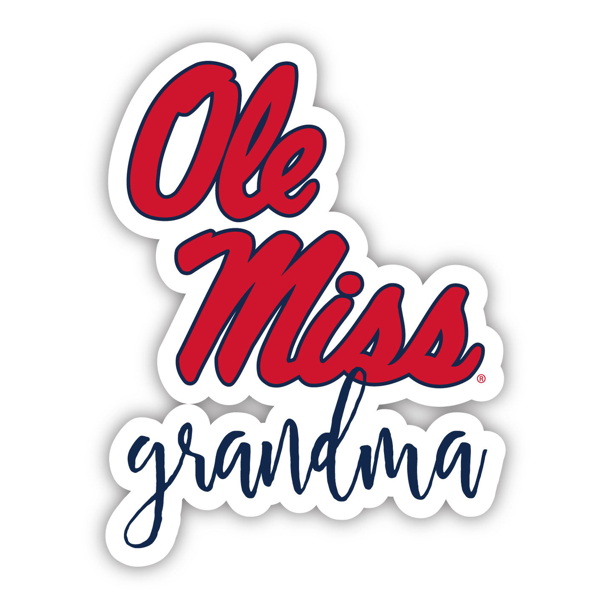 Mississippi Rebels Ole Miss 4 Inch Proud Grandma Magnet
