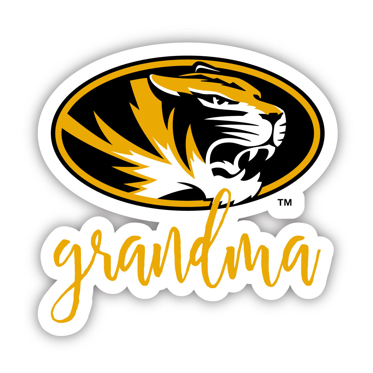 Missouri Tigers 4 Inch Proud Grandma Magnet