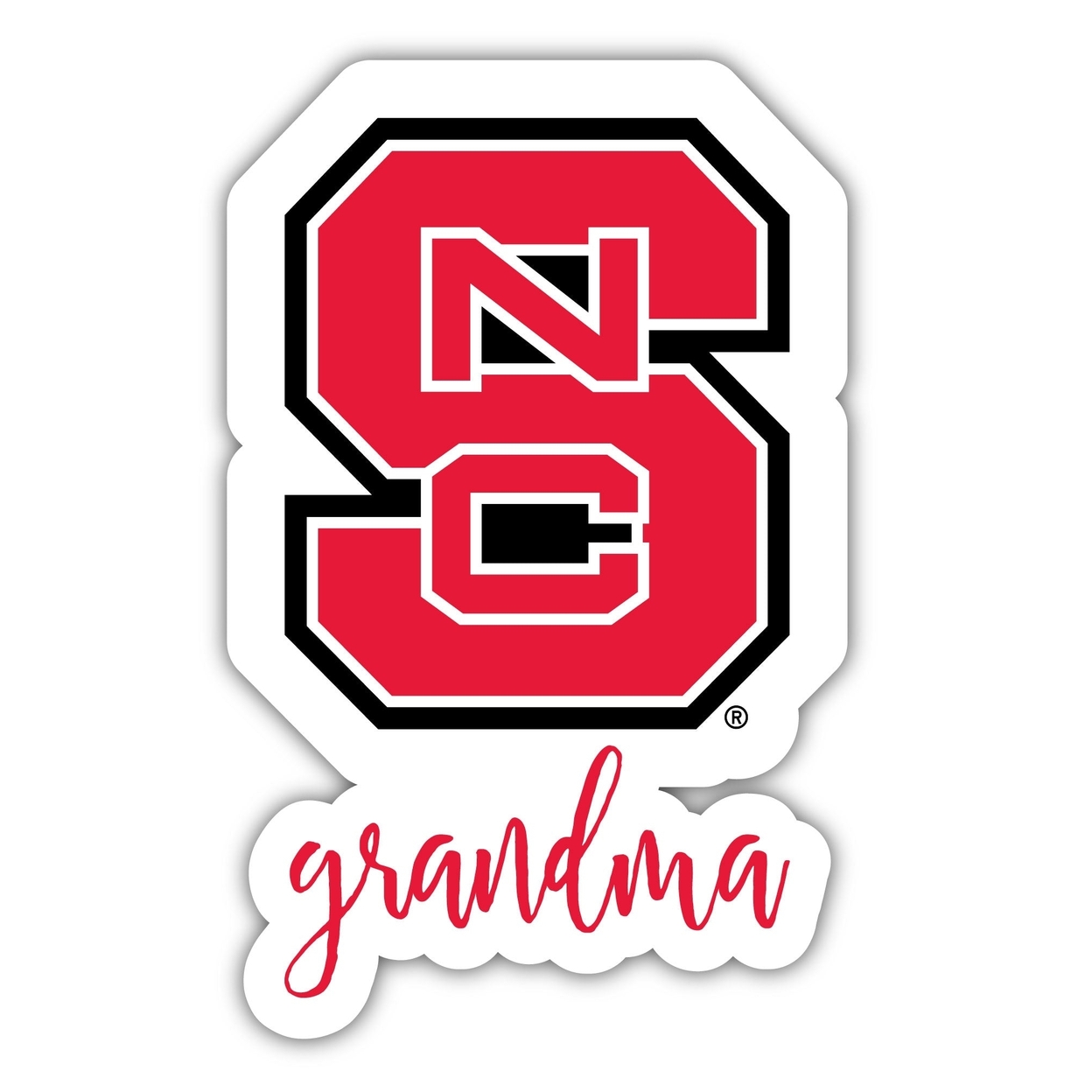 NC State Wolfpack 4 Inch Proud Grandma Magnet