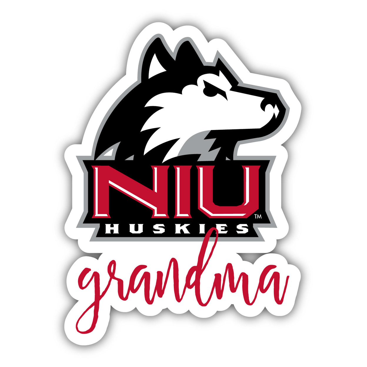 Northern Illinois Huskies 4 Inch Proud Grandma Magnet