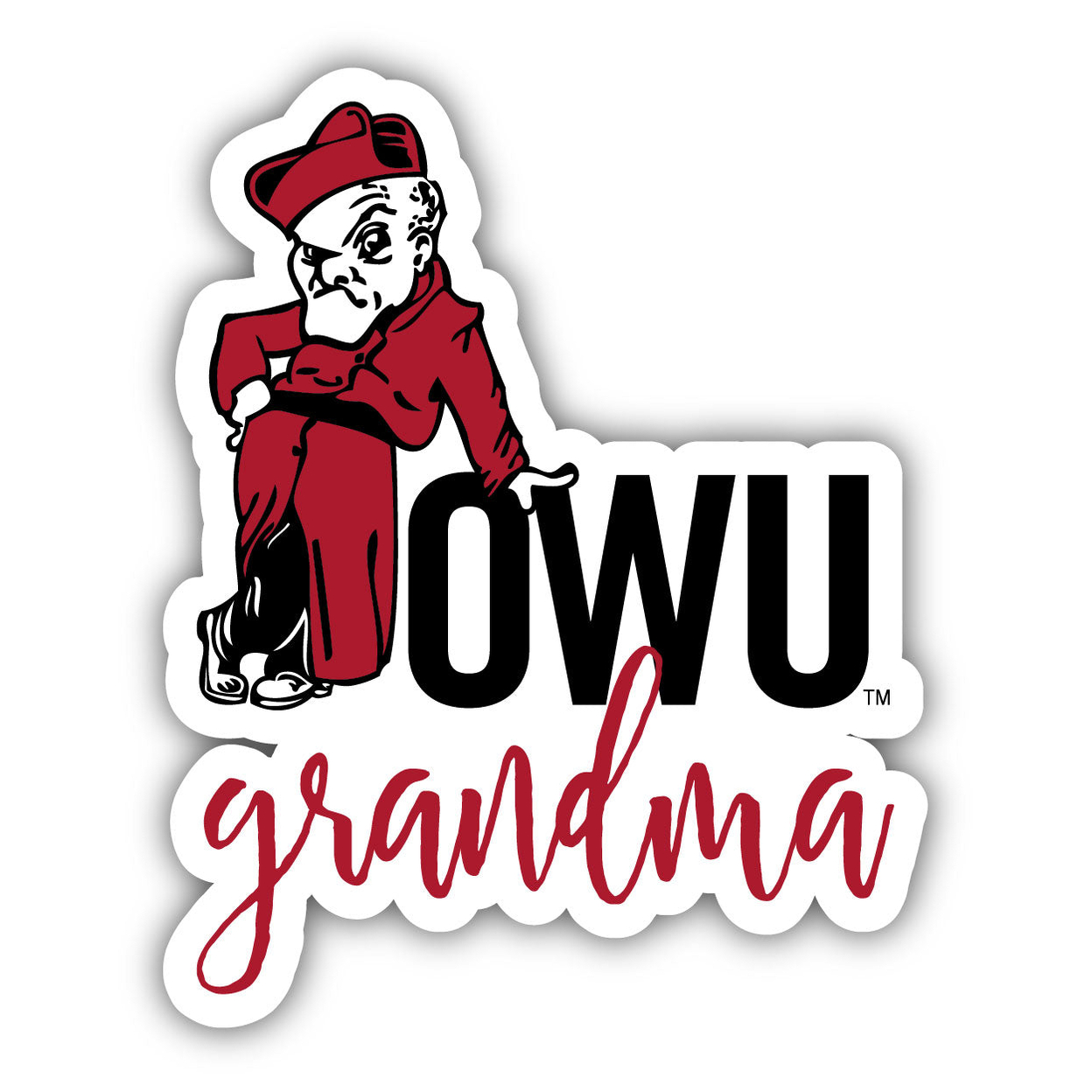 Ohio Wesleyan University 4 Inch Proud Grandma Magnet