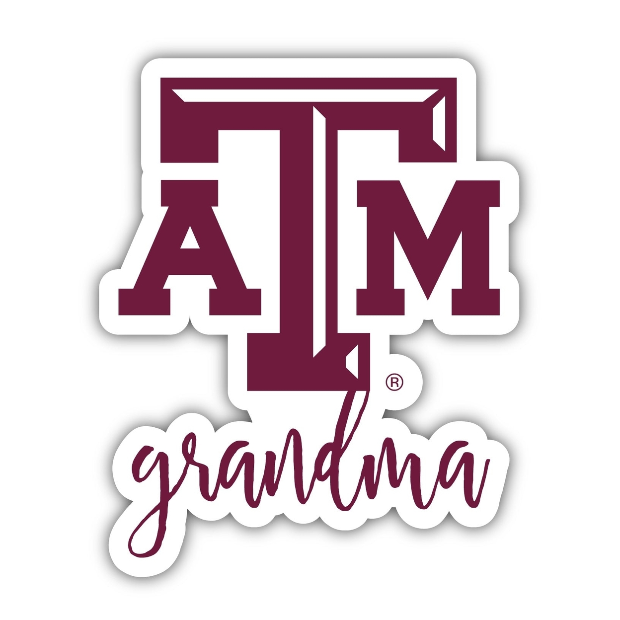 Texas A&M Aggies 4 Inch Proud Grandma Magnet