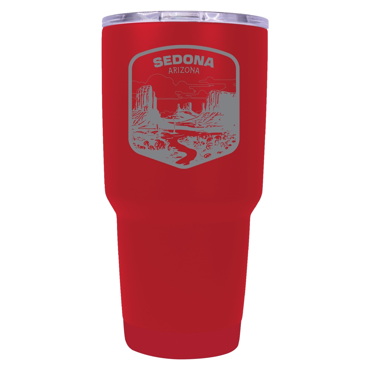 Sedona Arizona Souvenir 24 Oz Engraved Insulated Stainless Steel Tumbler - Red,,4-Pack