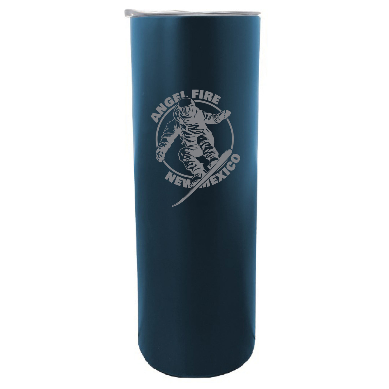 Angel Fire New Mexico Souvenir 20 Oz Engraved Insulated Stainless Steel Skinny Tumbler - Navy,,2-Pack