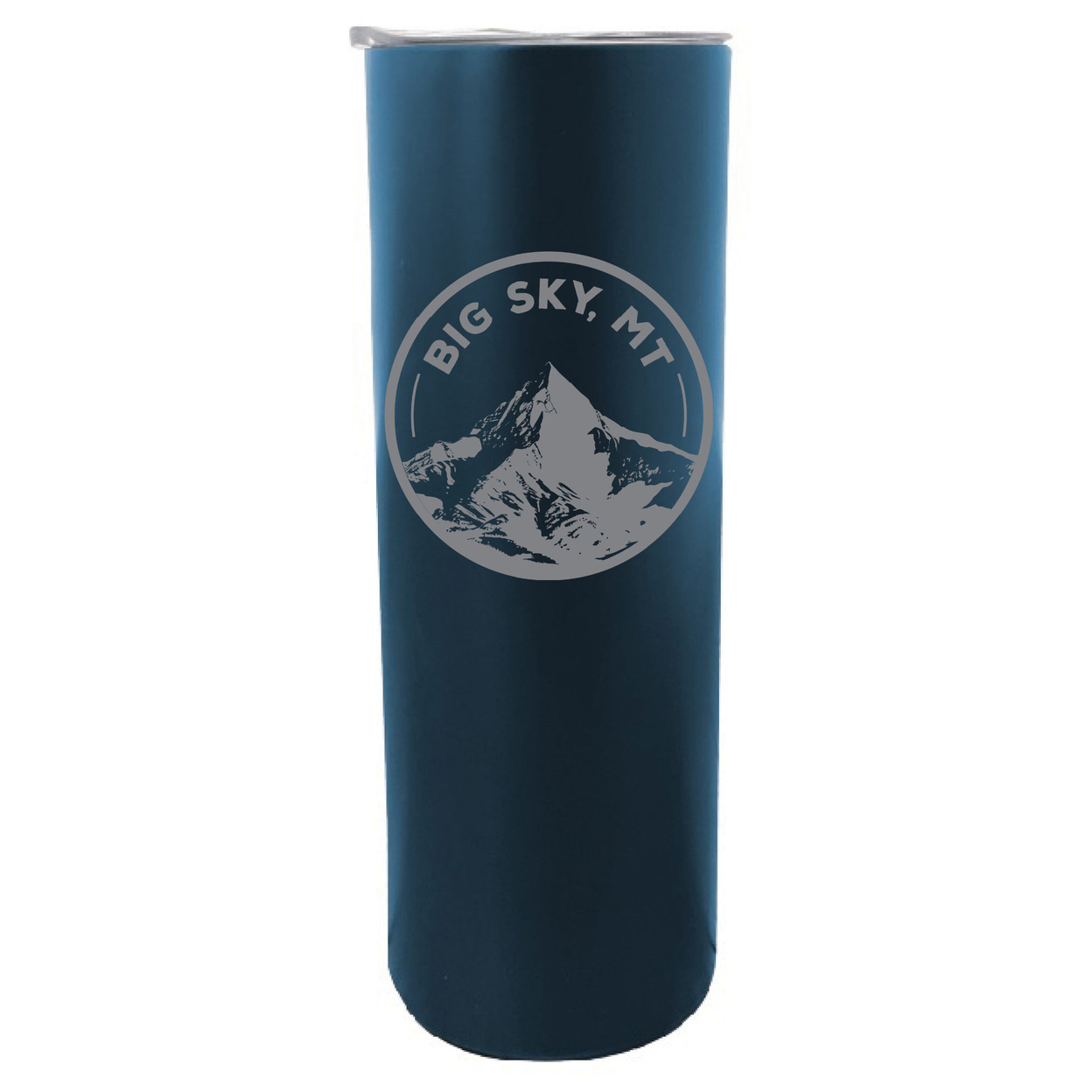 Big Sky Montana Souvenir 20 Oz Engraved Insulated Stainless Steel Skinny Tumbler - Navy,,2-Pack