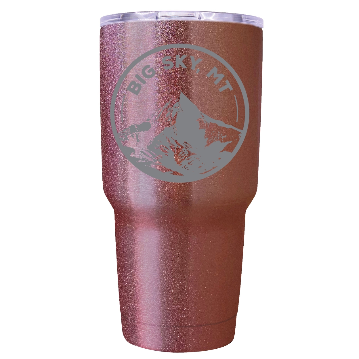 Big Sky Montana Souvenir 24 Oz Engraved Insulated Stainless Steel Tumbler - Rose Gold,,Single Unit