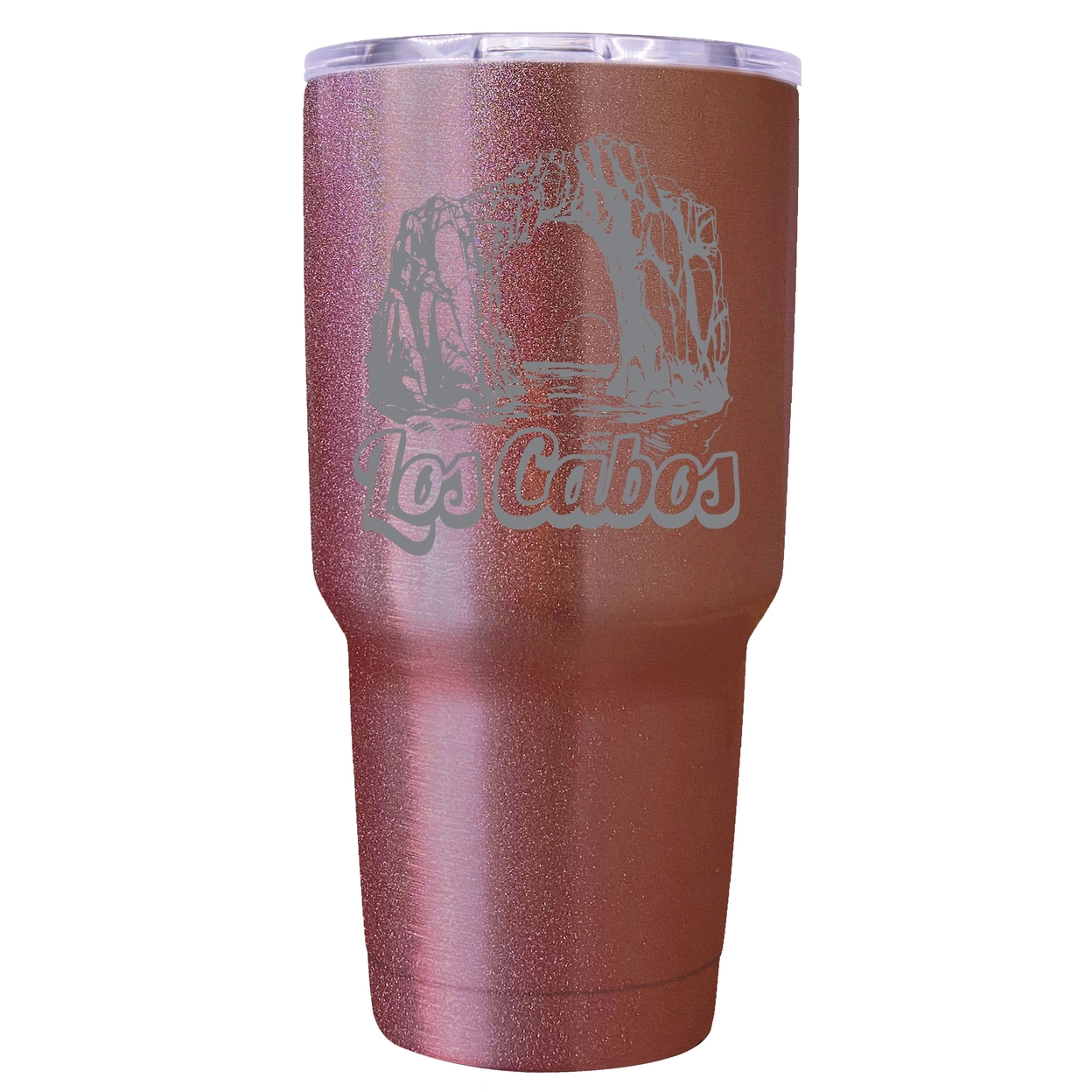 Los Cabos Mexico Souvenir 24 Oz Engraved Insulated Stainless Steel Tumbler - Rose Gold,,Single Unit