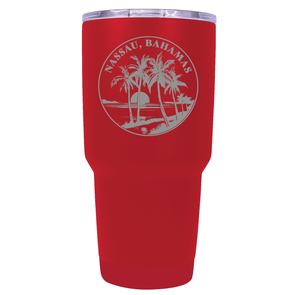 Nassau The Bahamas Souvenir 24 Oz Engraved Insulated Stainless Steel Tumbler - Red,,4-Pack