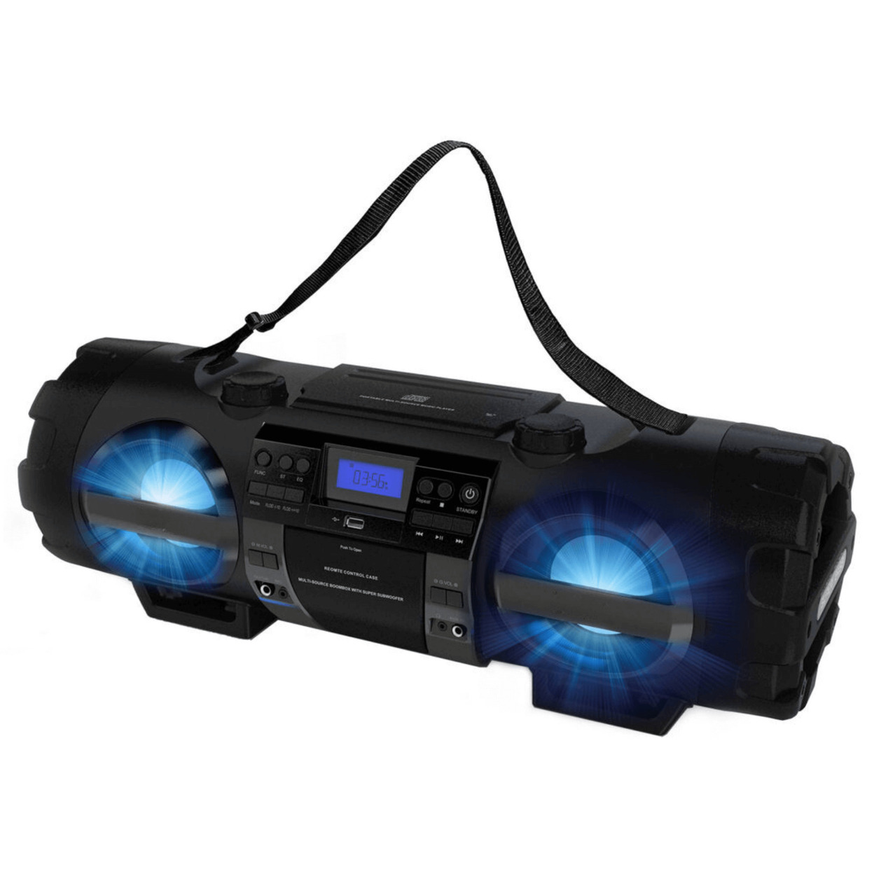 Emerson Dual Subwoofer Bluetooth Boombox
