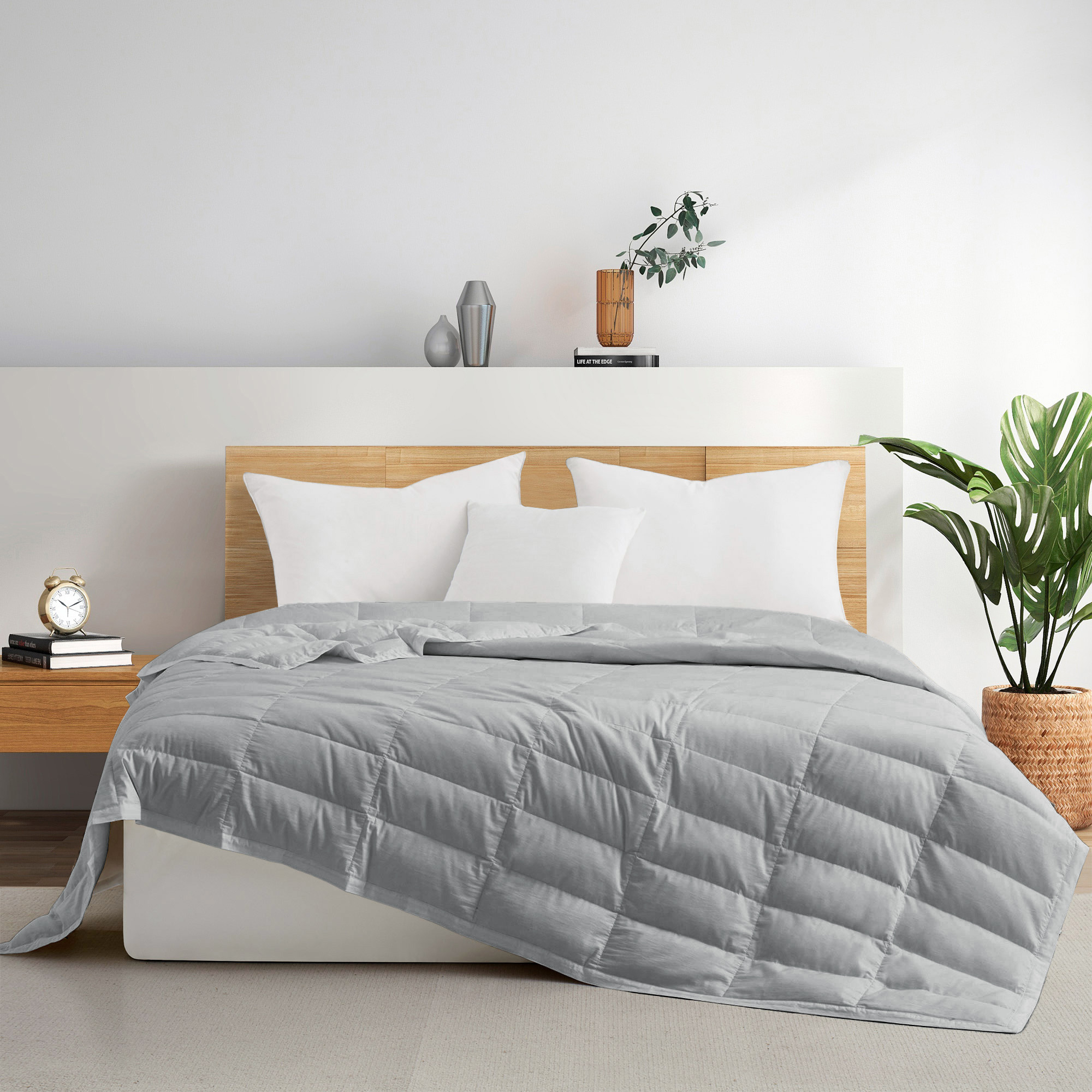 TENCELâ¢ Lyocell Lightweight Cooling Down Blanket-Luxurious Comfort Summer Blanket - Dark Gray, King