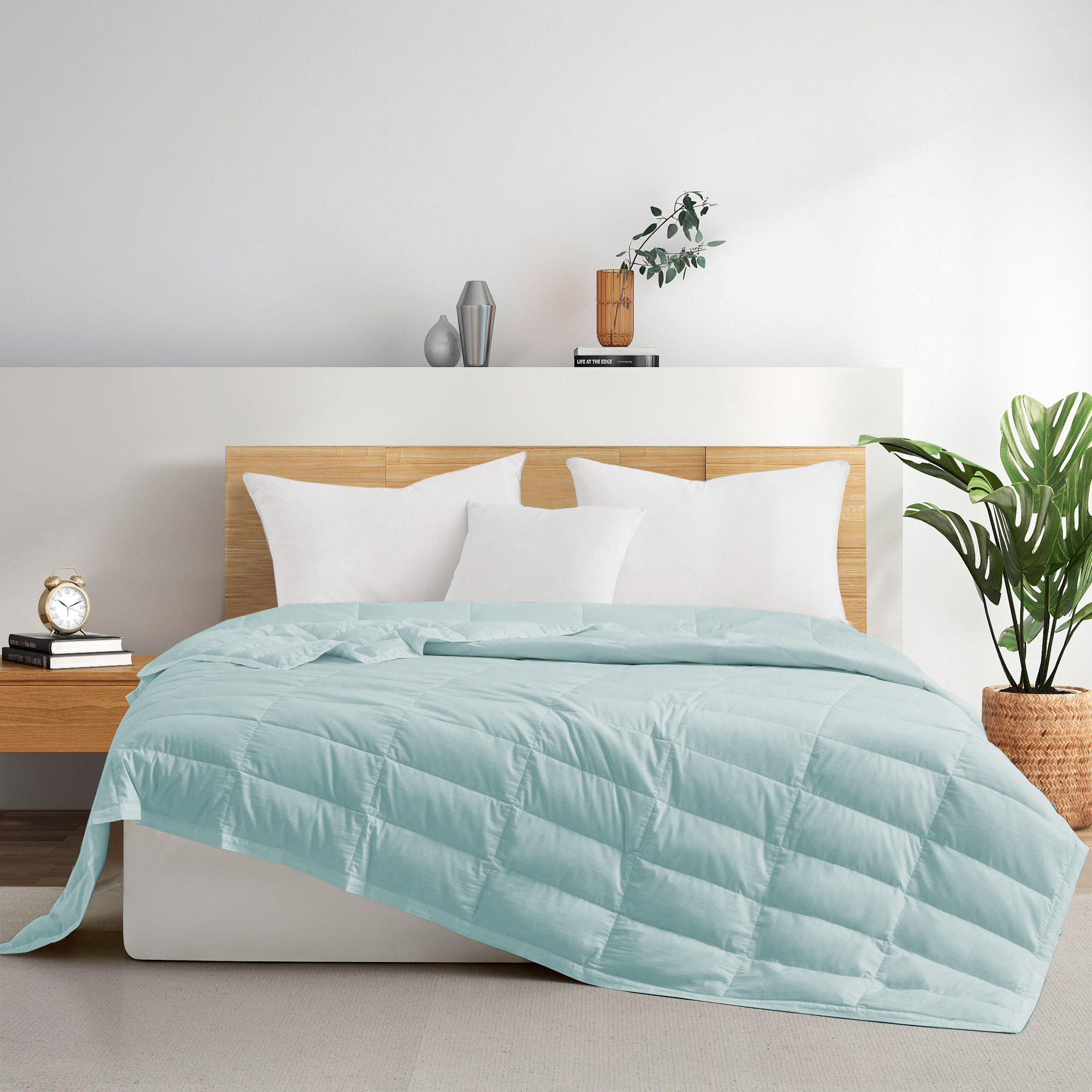 TENCELâ¢ Lyocell Lightweight Cooling Down Blanket-Luxurious Comfort Summer Blanket - Navy Blue, Full/Queen