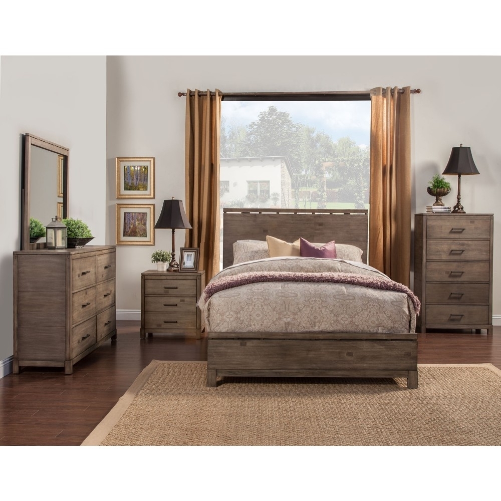 Transitional Style Queen Size Panel Bed In Wood, Brown- Saltoro Sherpi