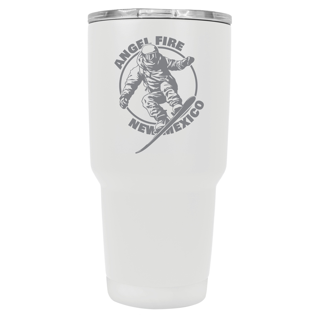 Angel Fire New Mexico Souvenir 24 Oz Engraved Insulated Stainless Steel Tumbler - White,,Single Unit