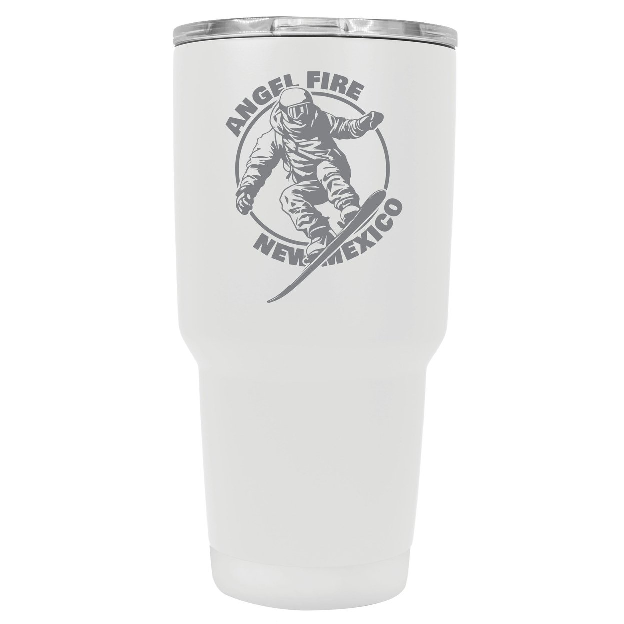 Angel Fire New Mexico Souvenir 24 Oz Engraved Insulated Stainless Steel Tumbler - White,,4-Pack