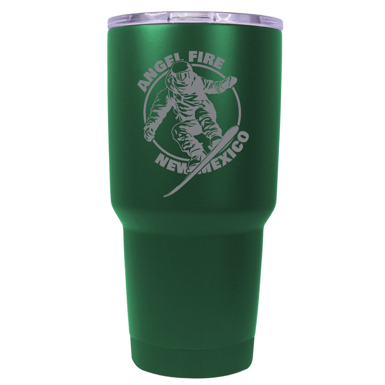 Angel Fire New Mexico Souvenir 24 Oz Engraved Insulated Stainless Steel Tumbler - Green,,Single Unit