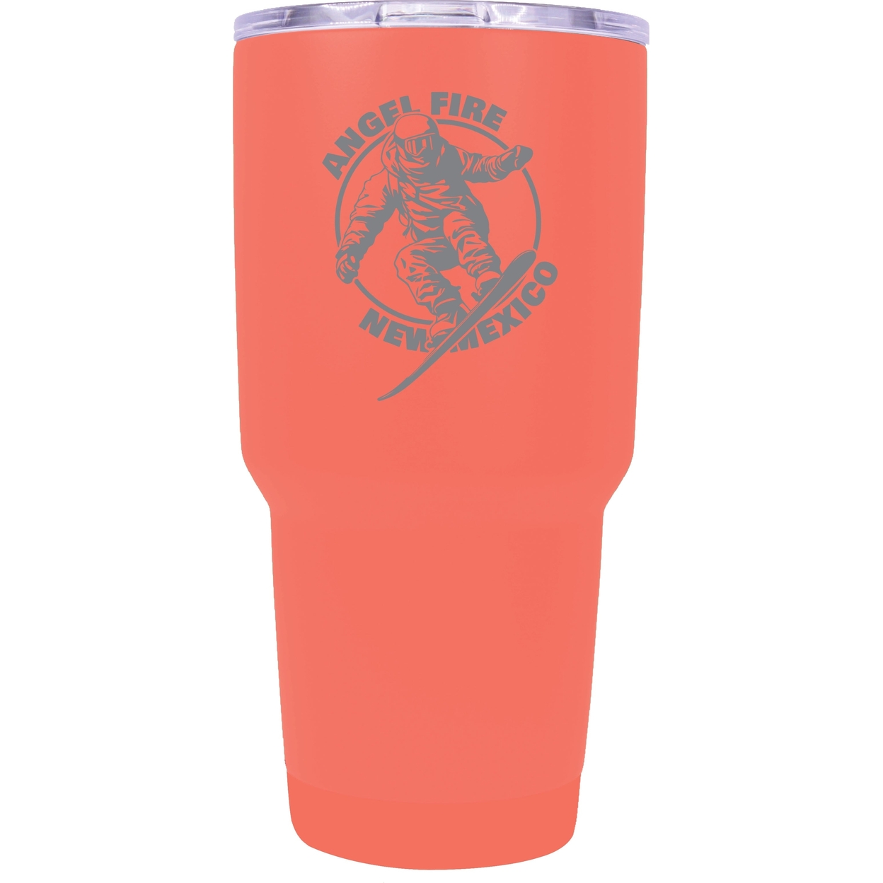 Angel Fire New Mexico Souvenir 24 Oz Engraved Insulated Stainless Steel Tumbler - Coral,,Single Unit