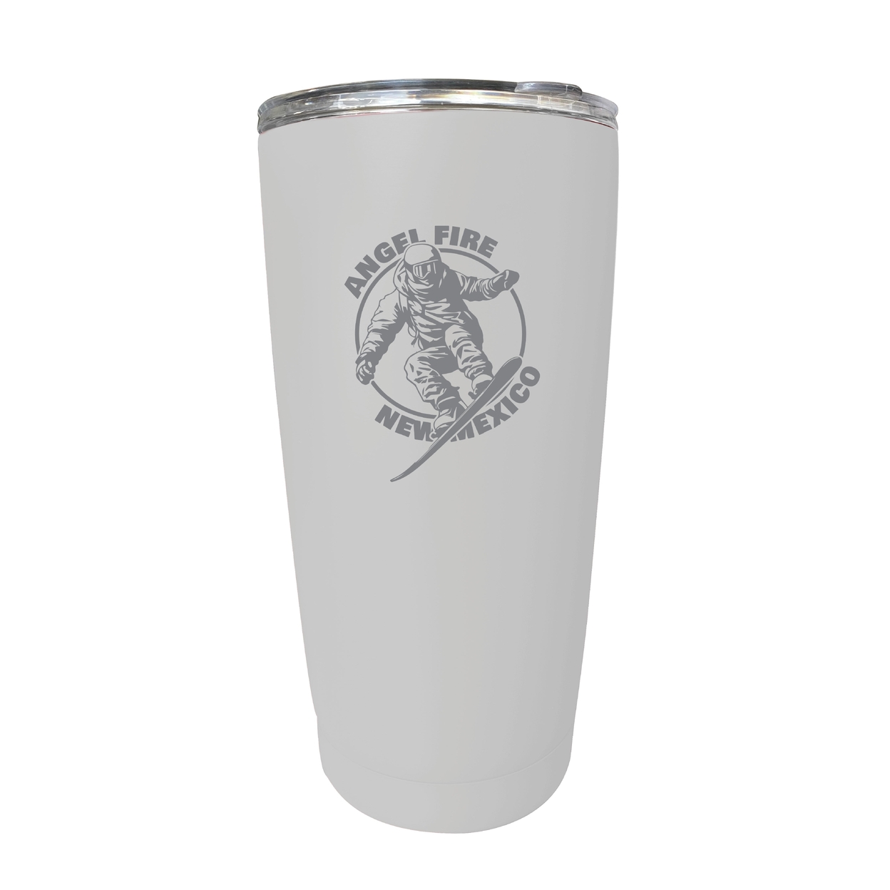 Angel Fire New Mexico Souvenir 16 Oz Engraved Stainless Steel Insulated Tumbler - White,,4-Pack
