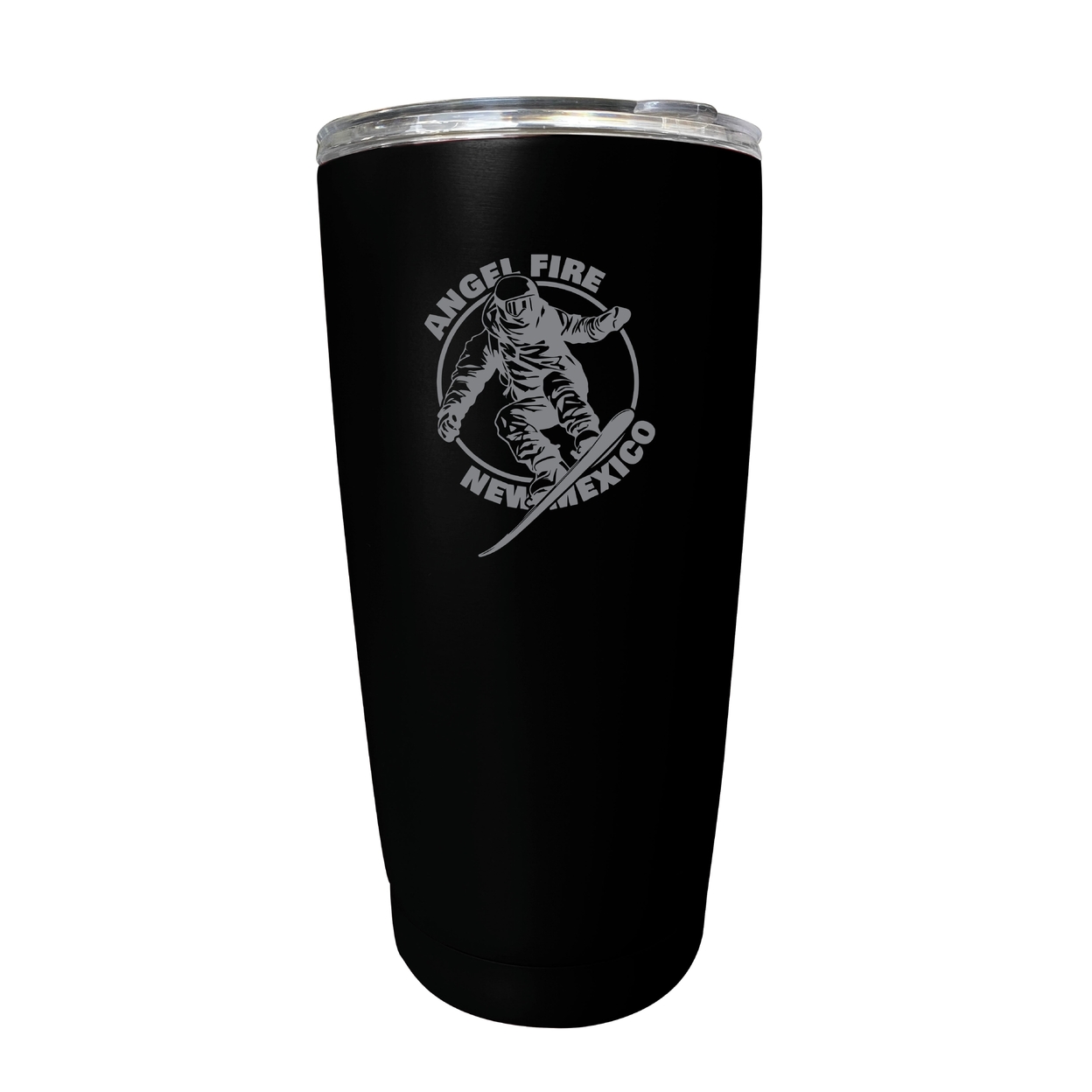 Angel Fire New Mexico Souvenir 16 Oz Engraved Stainless Steel Insulated Tumbler - Black,,Single Unit