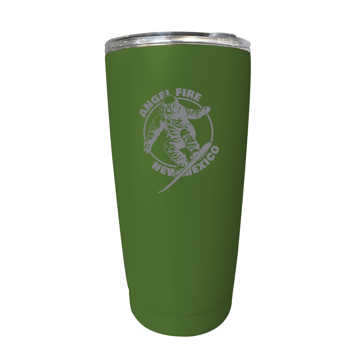 Angel Fire New Mexico Souvenir 16 Oz Engraved Stainless Steel Insulated Tumbler - Green,,Single Unit
