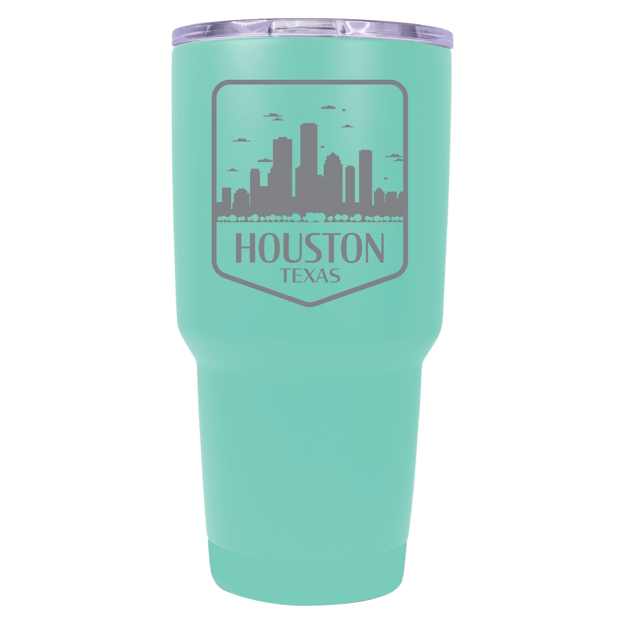 Houston Texas Souvenir 24 Oz Engraved Insulated Stainless Steel Tumbler - Red,,4-Pack