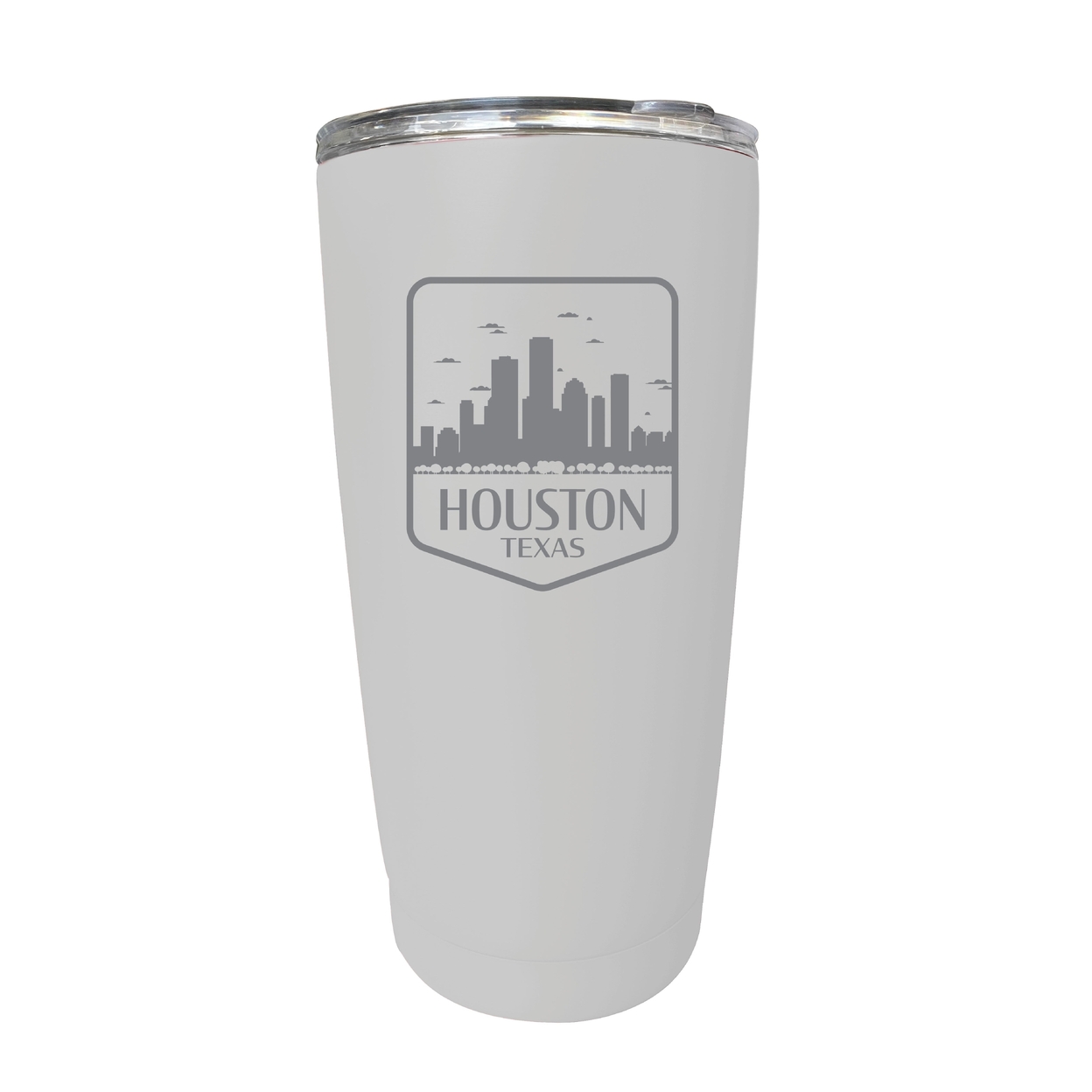 Houston Texas Souvenir 16 Oz Engraved Stainless Steel Insulated Tumbler - White,,2-Pack