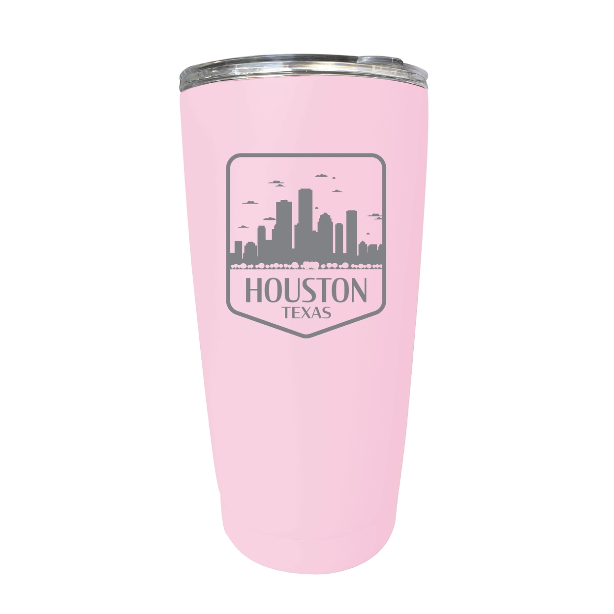 Houston Texas Souvenir 16 Oz Engraved Stainless Steel Insulated Tumbler - Pink,,Single Unit