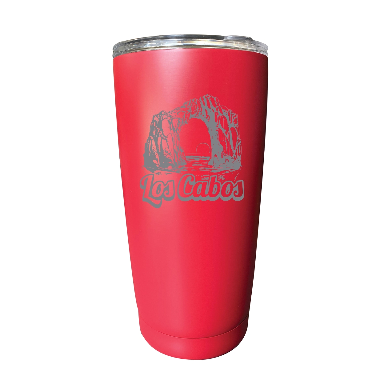 Los Cabos Mexico Souvenir 16 Oz Engraved Stainless Steel Insulated Tumbler - Pink,,Single Unit