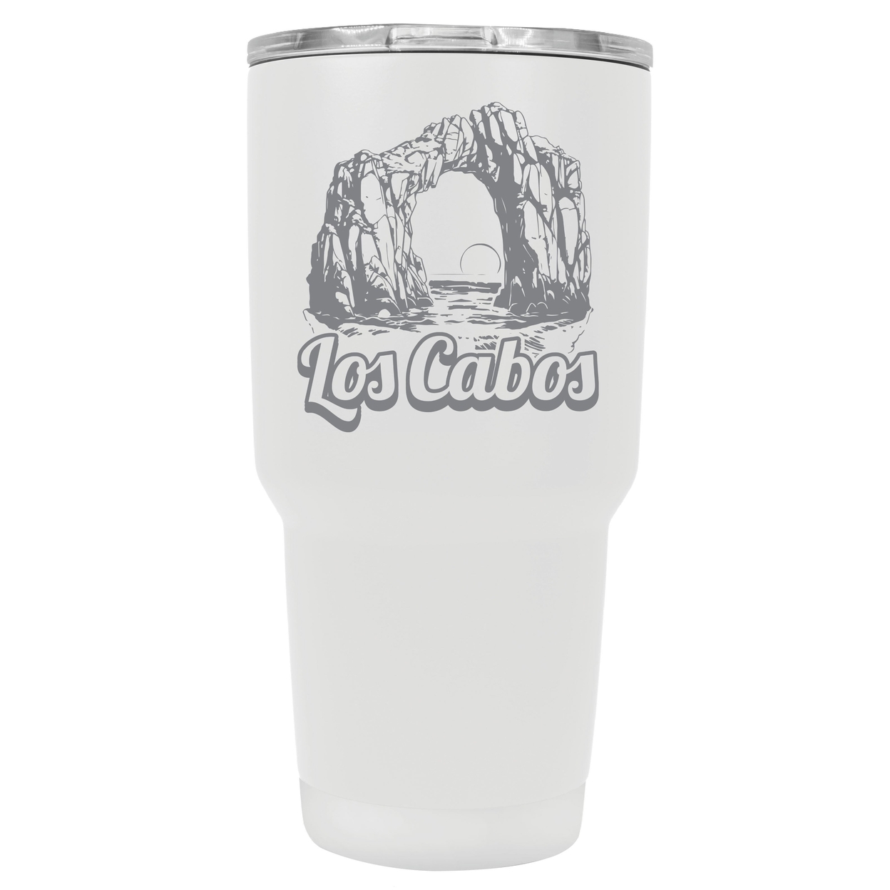 Los Cabos Mexico Souvenir 24 Oz Engraved Insulated Stainless Steel Tumbler - White,,Single Unit