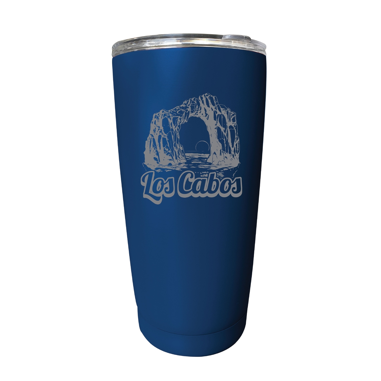 Los Cabos Mexico Souvenir 16 Oz Engraved Stainless Steel Insulated Tumbler - Navy,,Single Unit