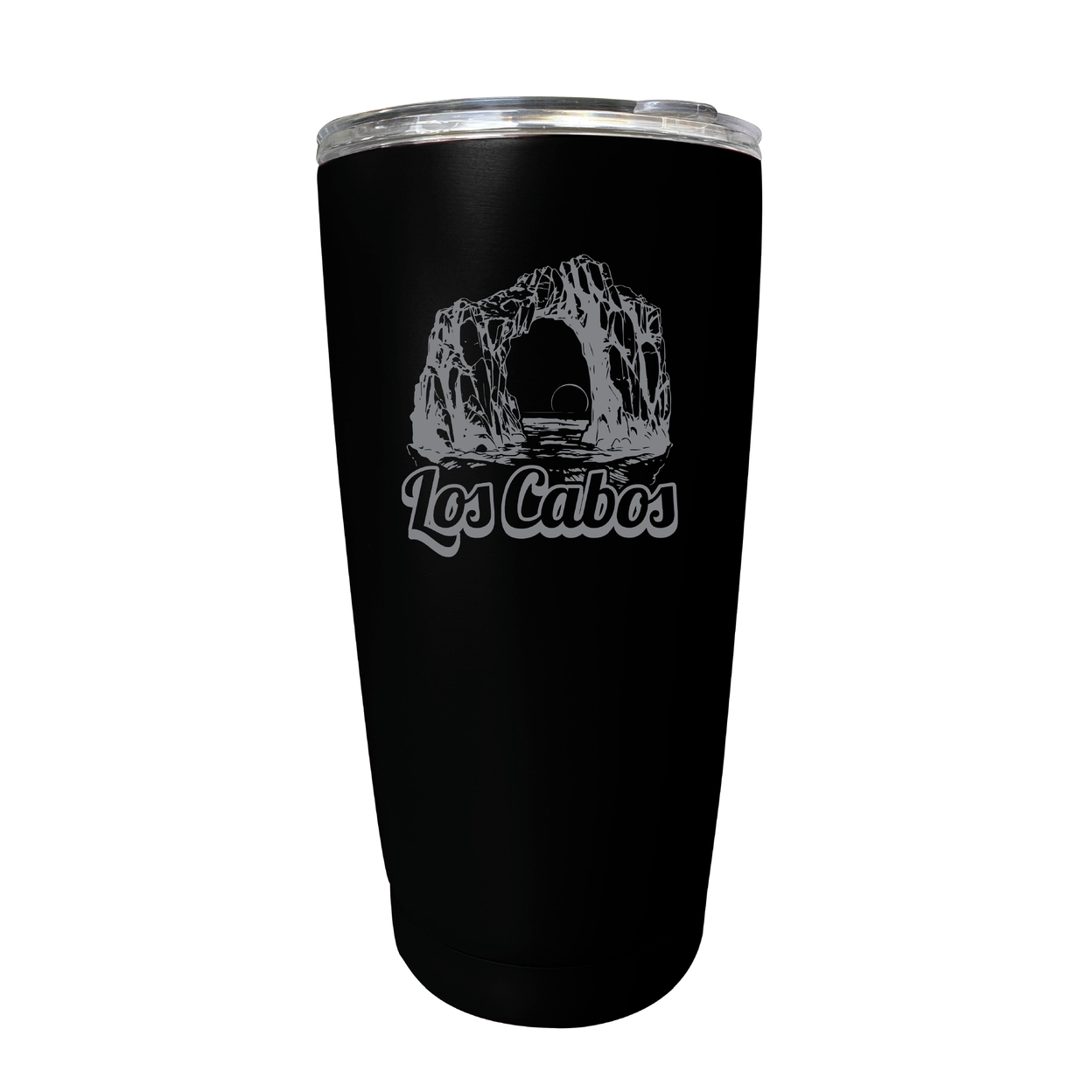 Los Cabos Mexico Souvenir 16 Oz Engraved Stainless Steel Insulated Tumbler - Black,,Single Unit