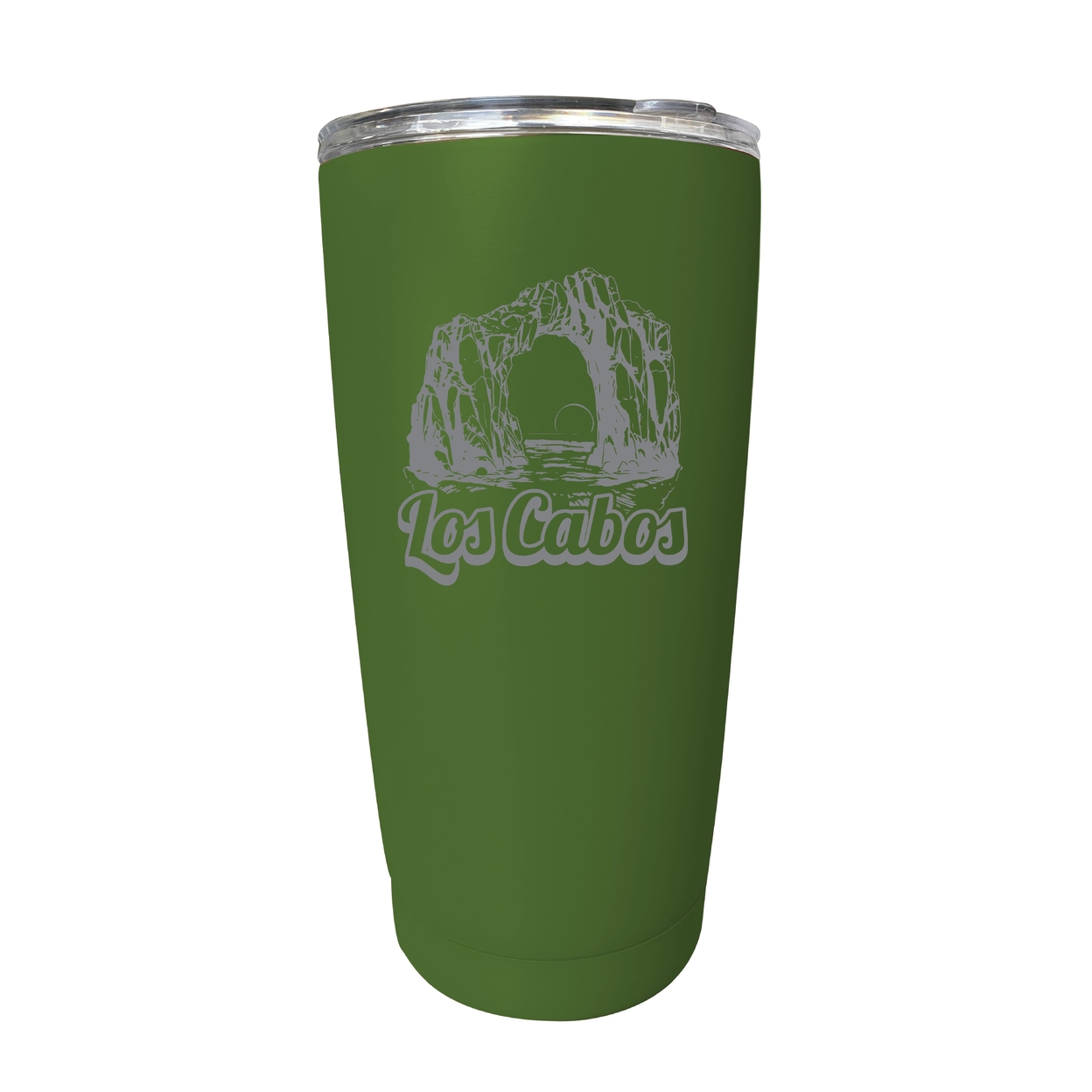 Los Cabos Mexico Souvenir 16 Oz Engraved Stainless Steel Insulated Tumbler - Green,,2-Pack